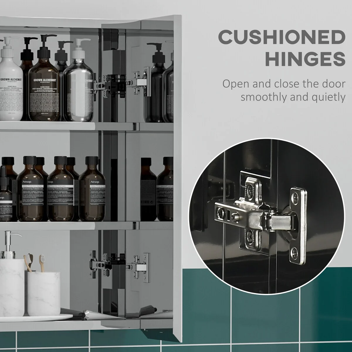 Bathroom Mirror with Storage Shelves Bathroom Wall Cabinet