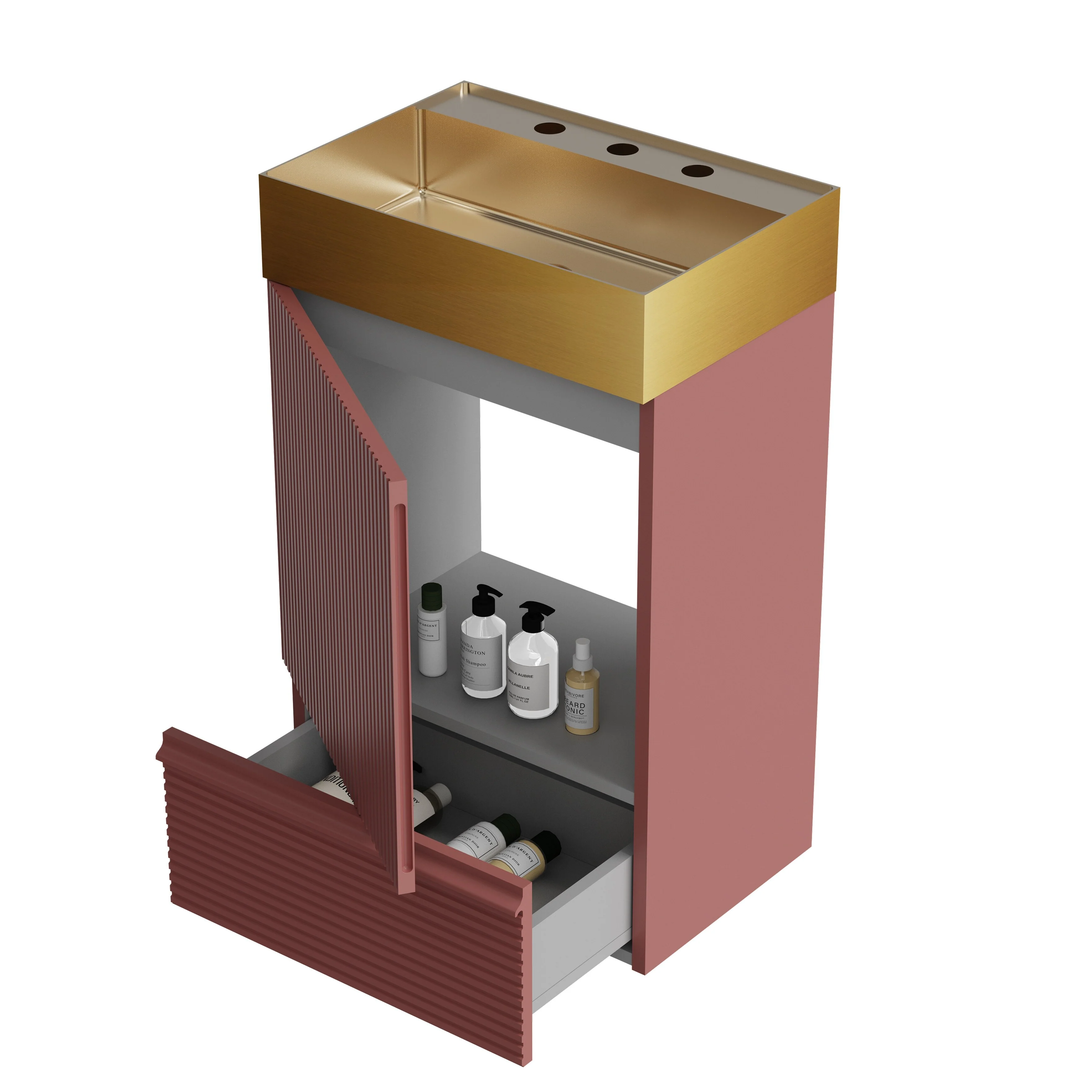 CITTANEO Gada Pro 20'' Modern Freestanding Bathroom Vanity with Sink and Integral Basin