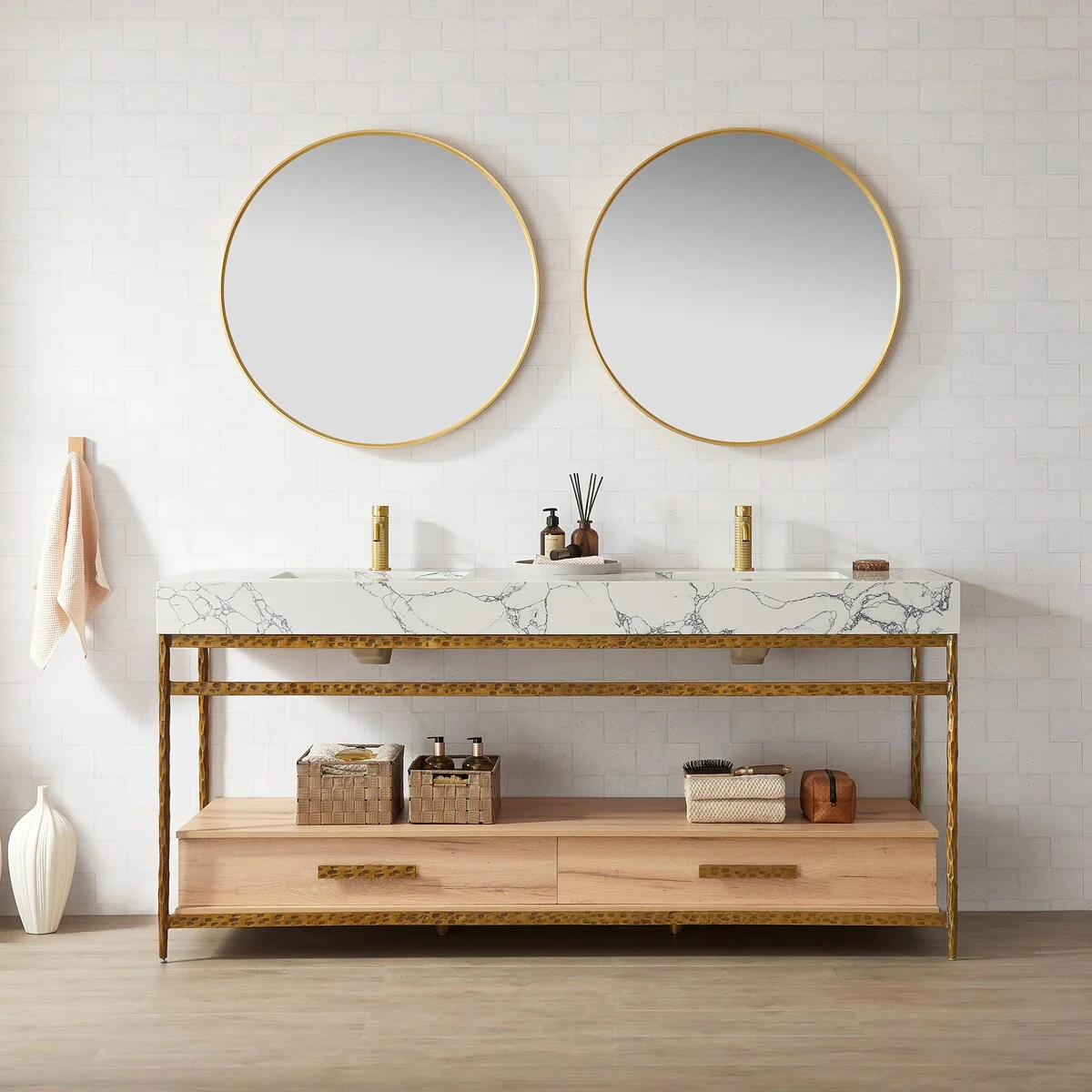 Dhaka Bath Vanity with Composite Stone Top without Mirror