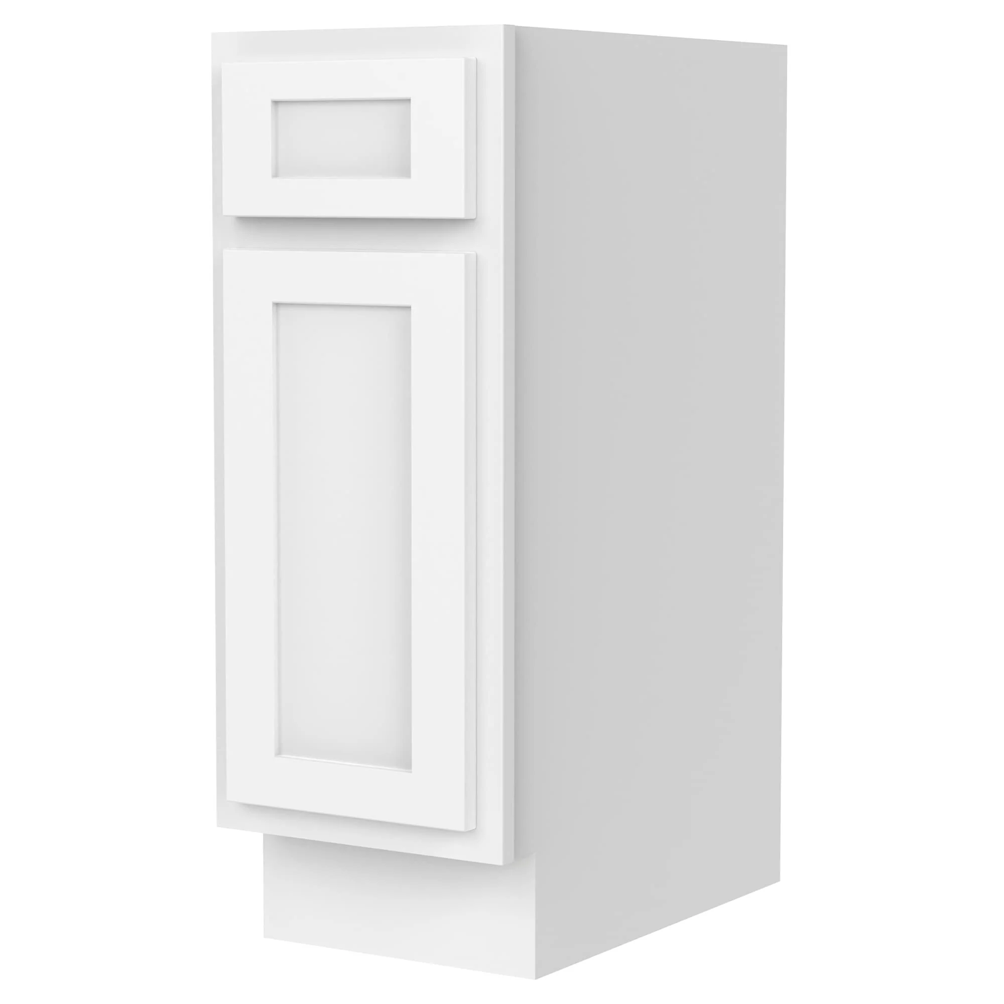 Vanity Art 12 Inch Bathroom Vanity Base Cabinet Single Right Offset Solid Wood Small Bathroom Storage Floor Cabinet
