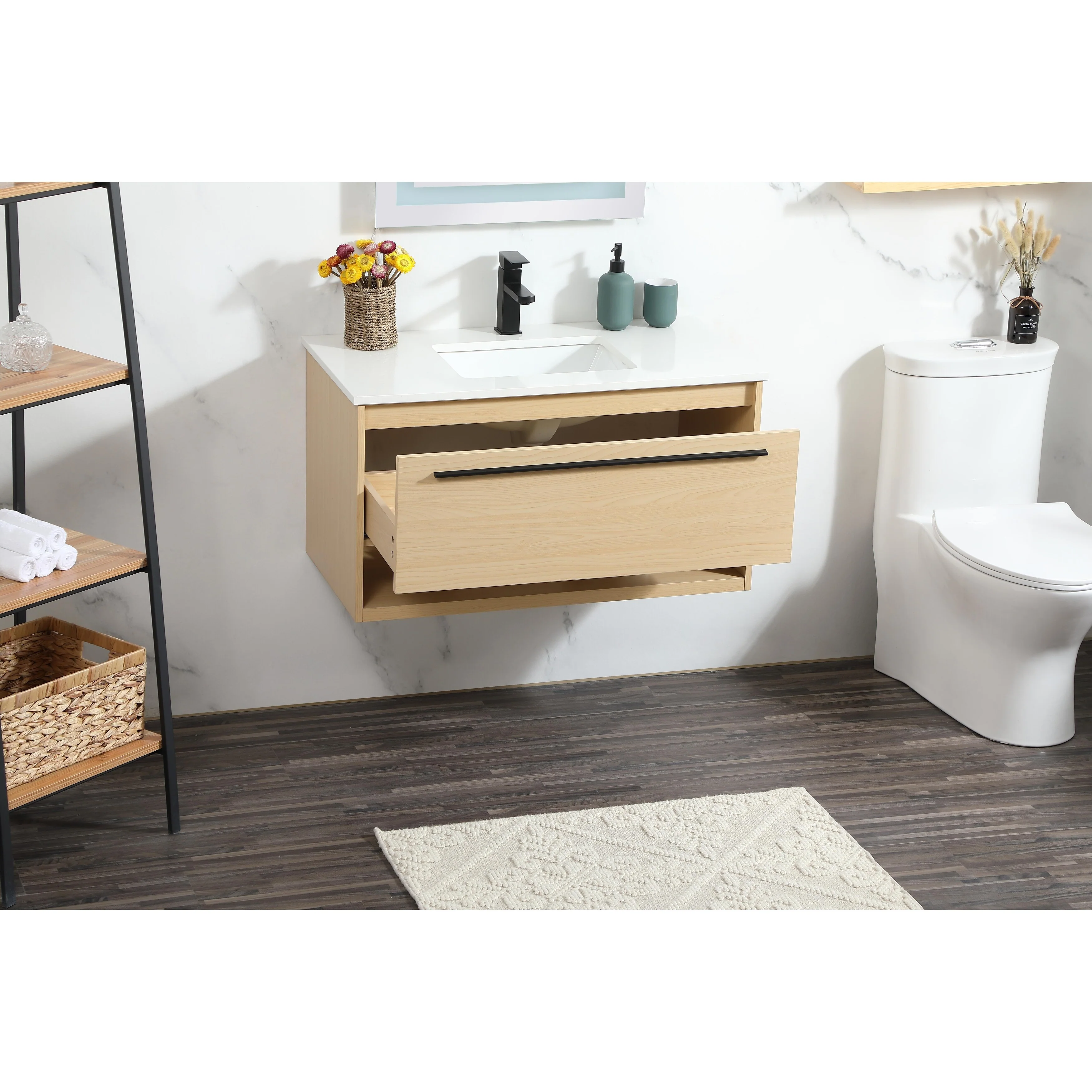 Brush 36 - 48 Inch Single Bathroom Vanity