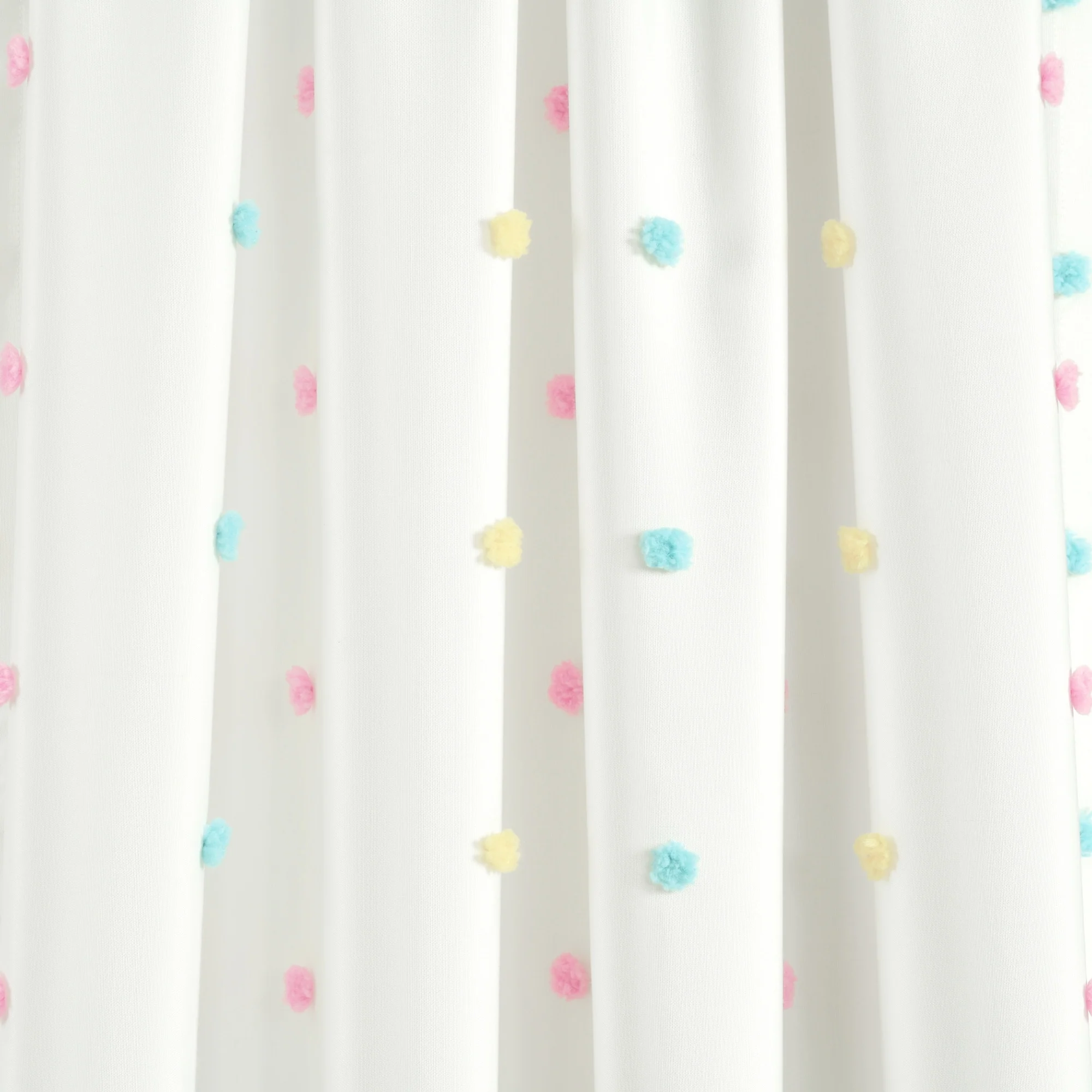 Lush Decor Rainbow Tufted Dot Window Curtain Panel (Single Panel) - 84