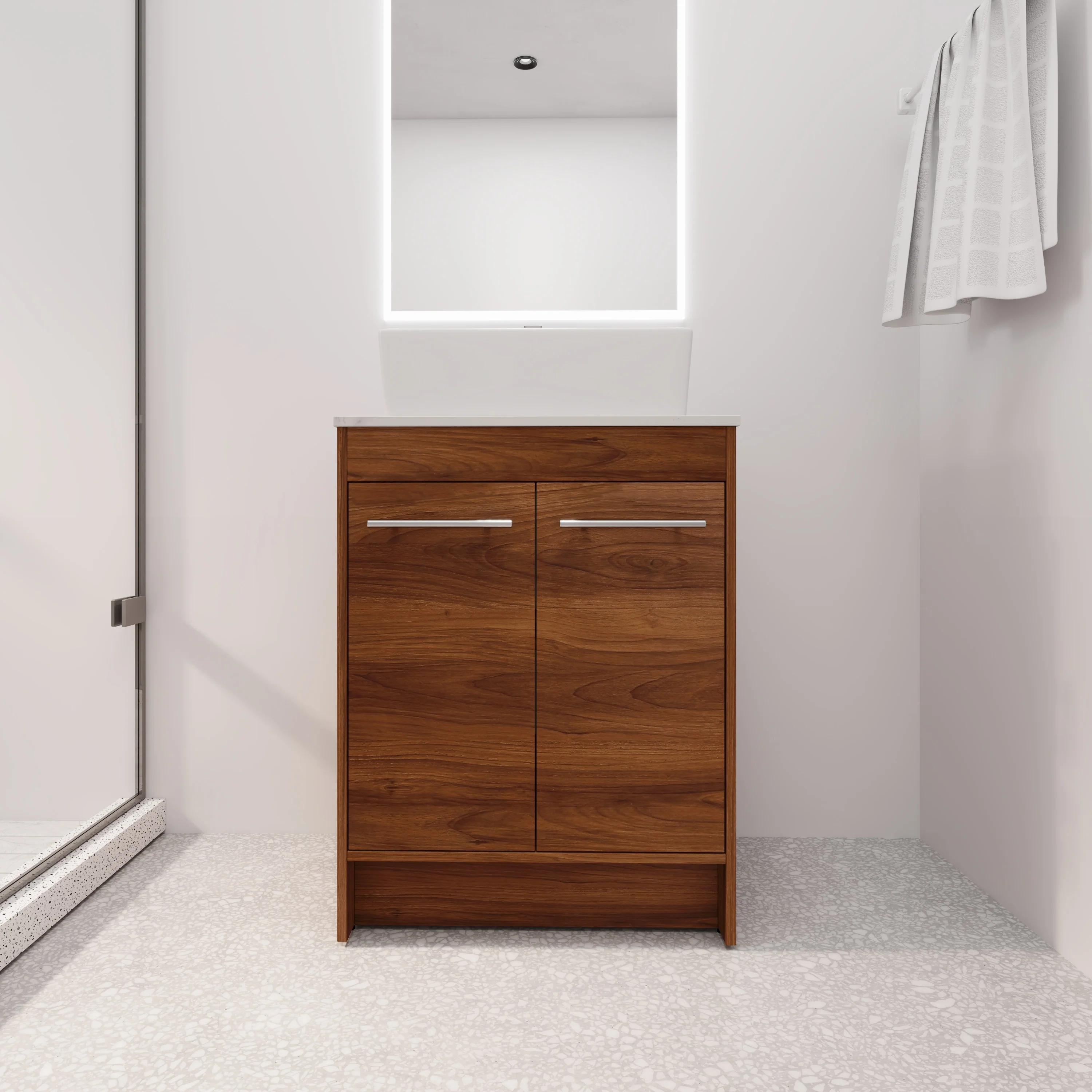 BNK 24/36/48/60 Inch Bathroom Vanity with Sink, Freestanding Bathroom Vanity with Soft Close Doors and Adjustable Shelf