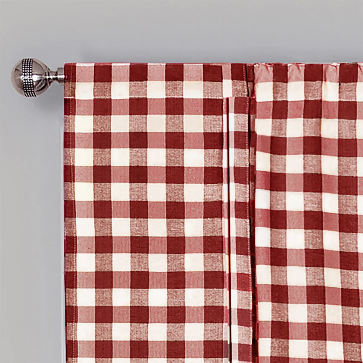 Achim Cotton Blend 63-inch Long Buffalo-check Window Tie-Up Shade