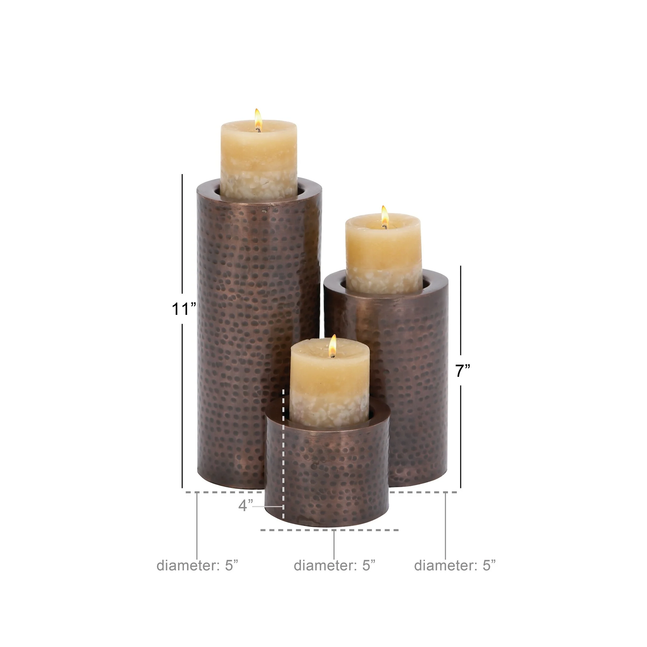 Iron Industrial Candle Holder (Set of 3) - S/3 11