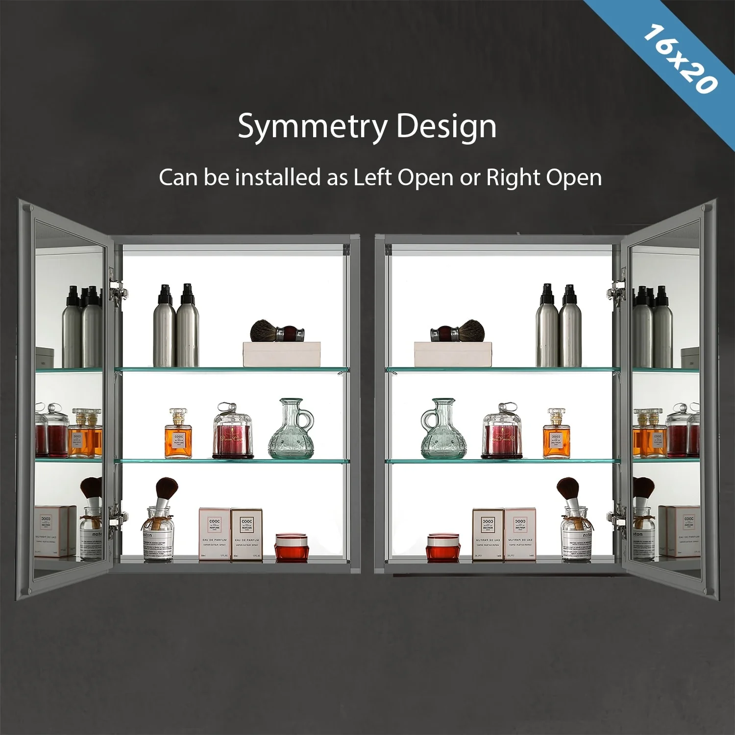 Frameless Aluminum Bathroom Mirror Medicine Cabinet