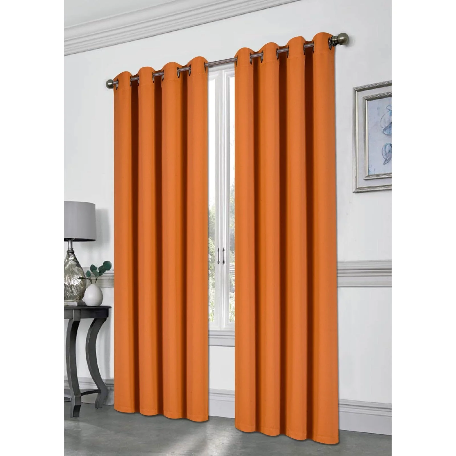 Blackout Window Curtain Panel, Grommet Drapes, 54x84 Tessa Single Panel