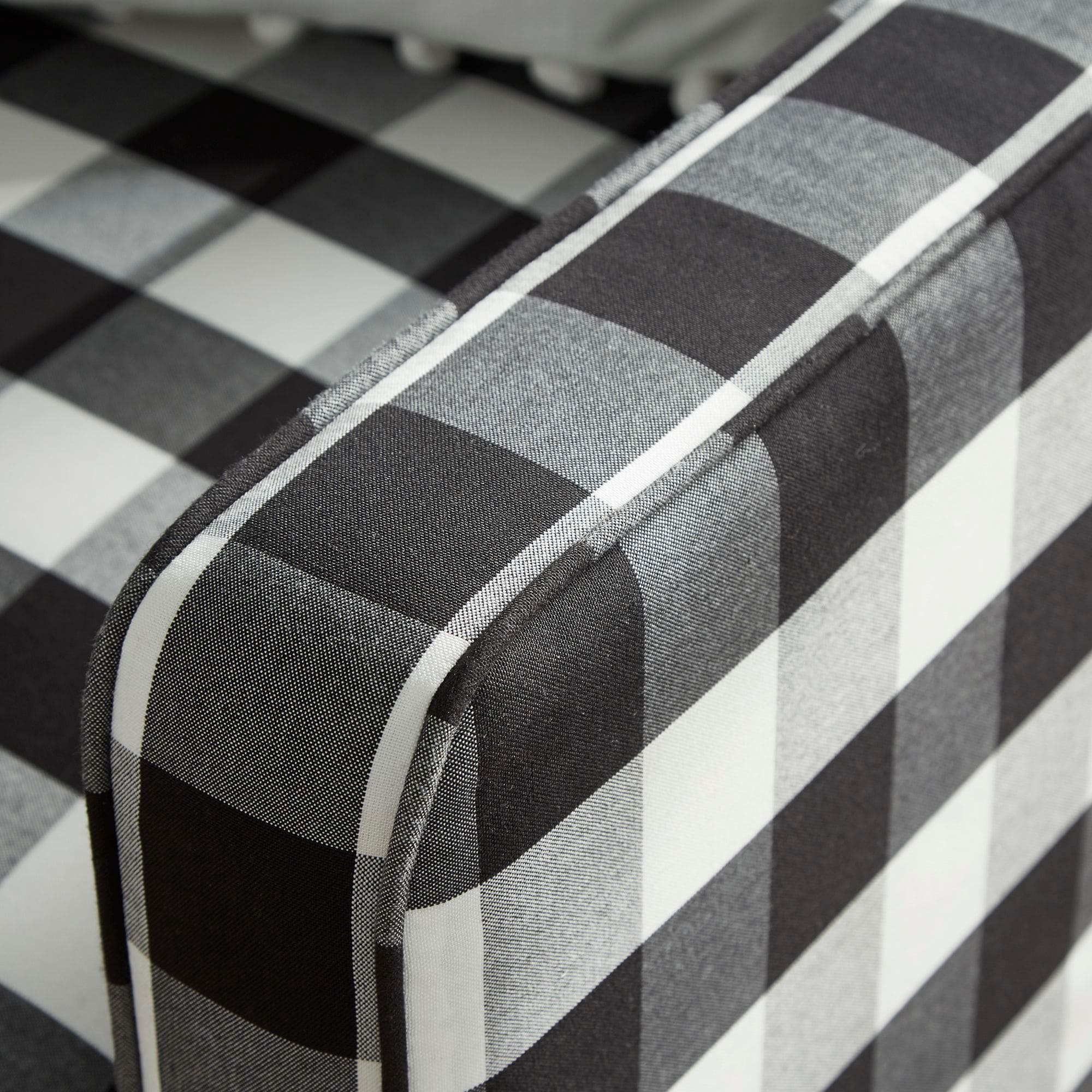 Ada Black and White Buffalo Check Plaid Accent Chair by iNSPIRE Q Classic