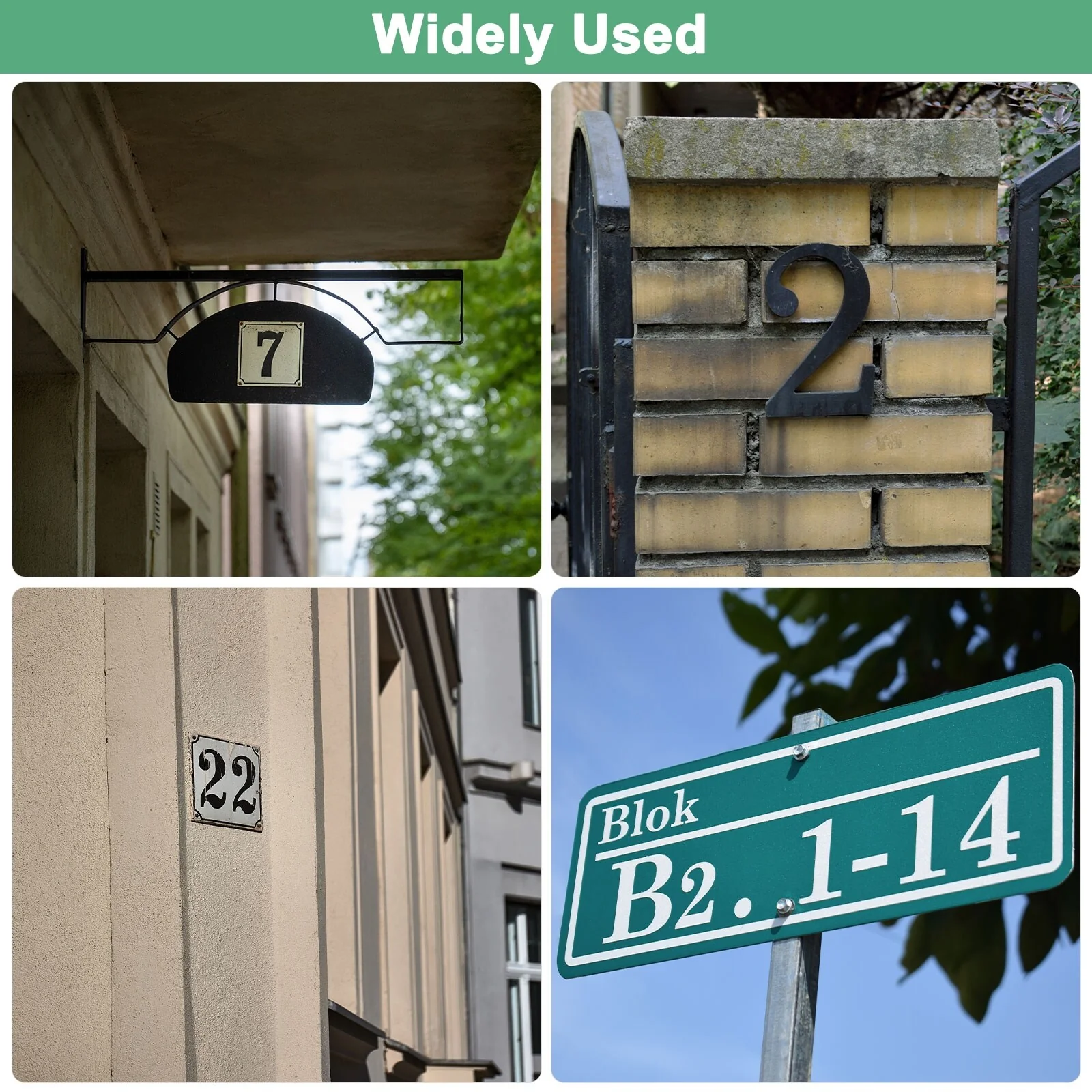 6 Inch Floating House Numbers, Modern House with Nail Kit Black