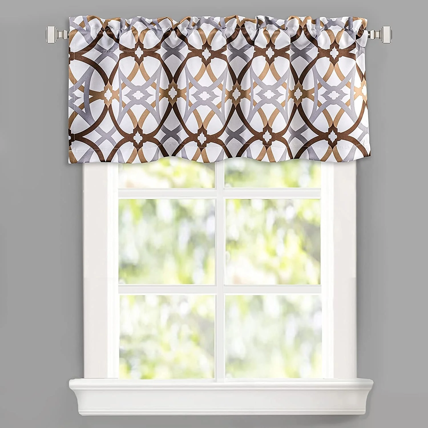 Jarvenpaa Geo Trellis Pattern Window Valance - 52 x 18