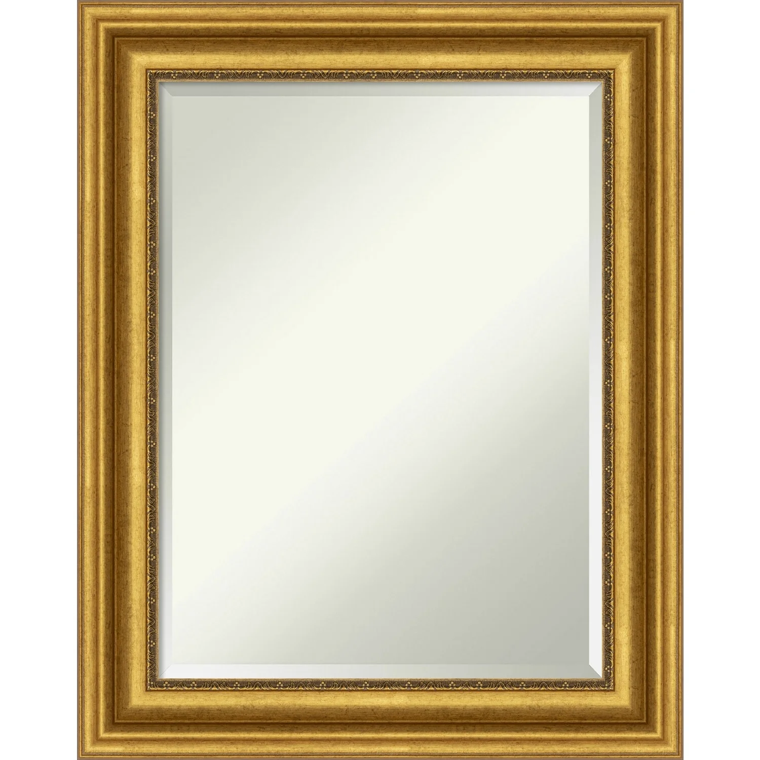 Beveled Bathroom Wall Mirror - Parlor Gold Frame