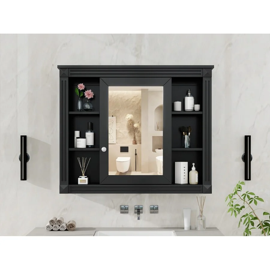 35'' x 28'' Wall Mounted Bathroom Medicine Cabinet - 35
