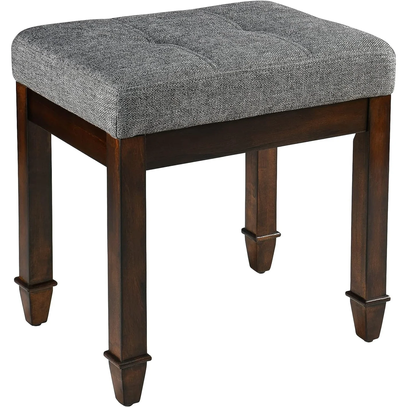 Vanity Stool Bench with Solid Wood Leg