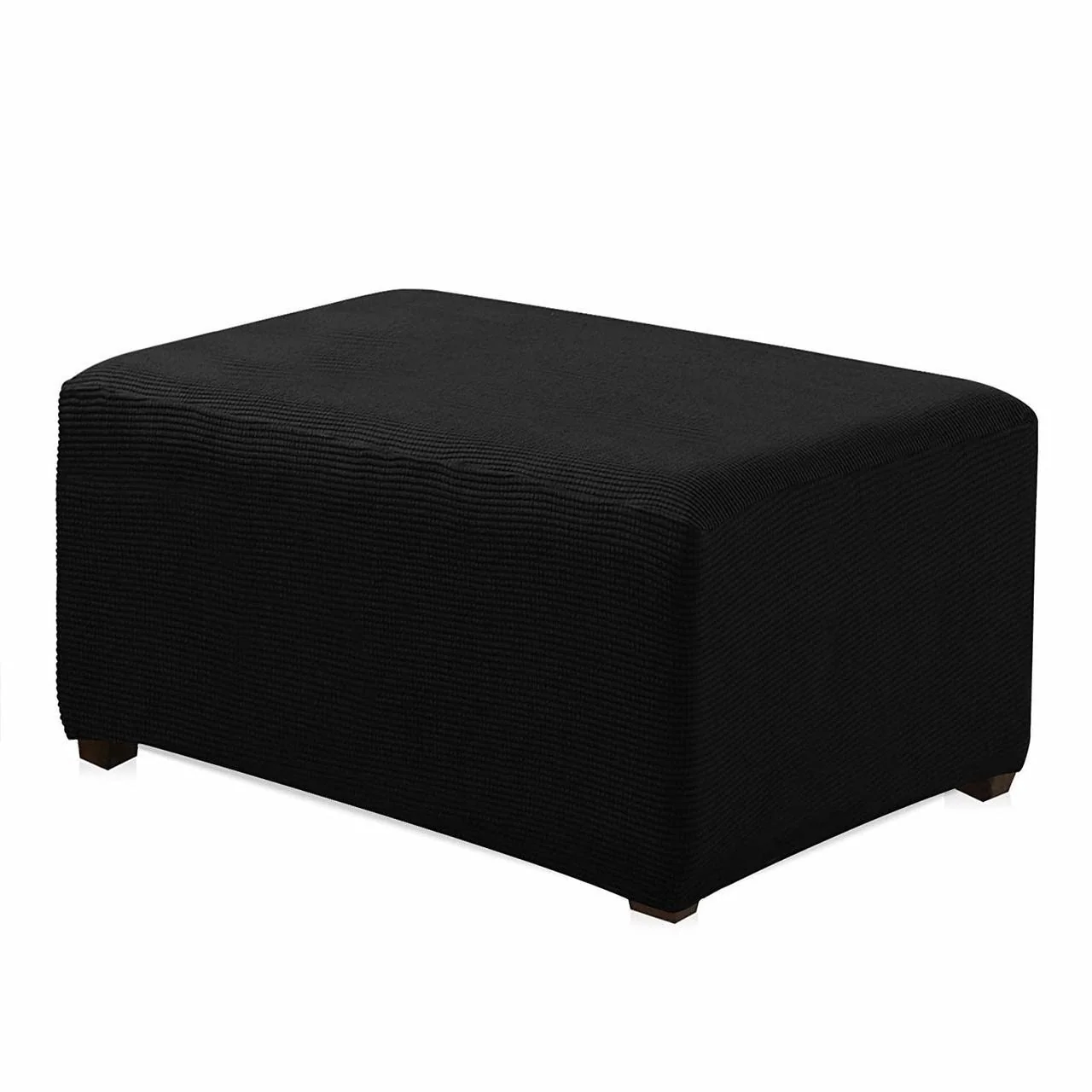 Enova Home Jacquard Polyester Stretch Fabric Oversized Ottoman Slipcover