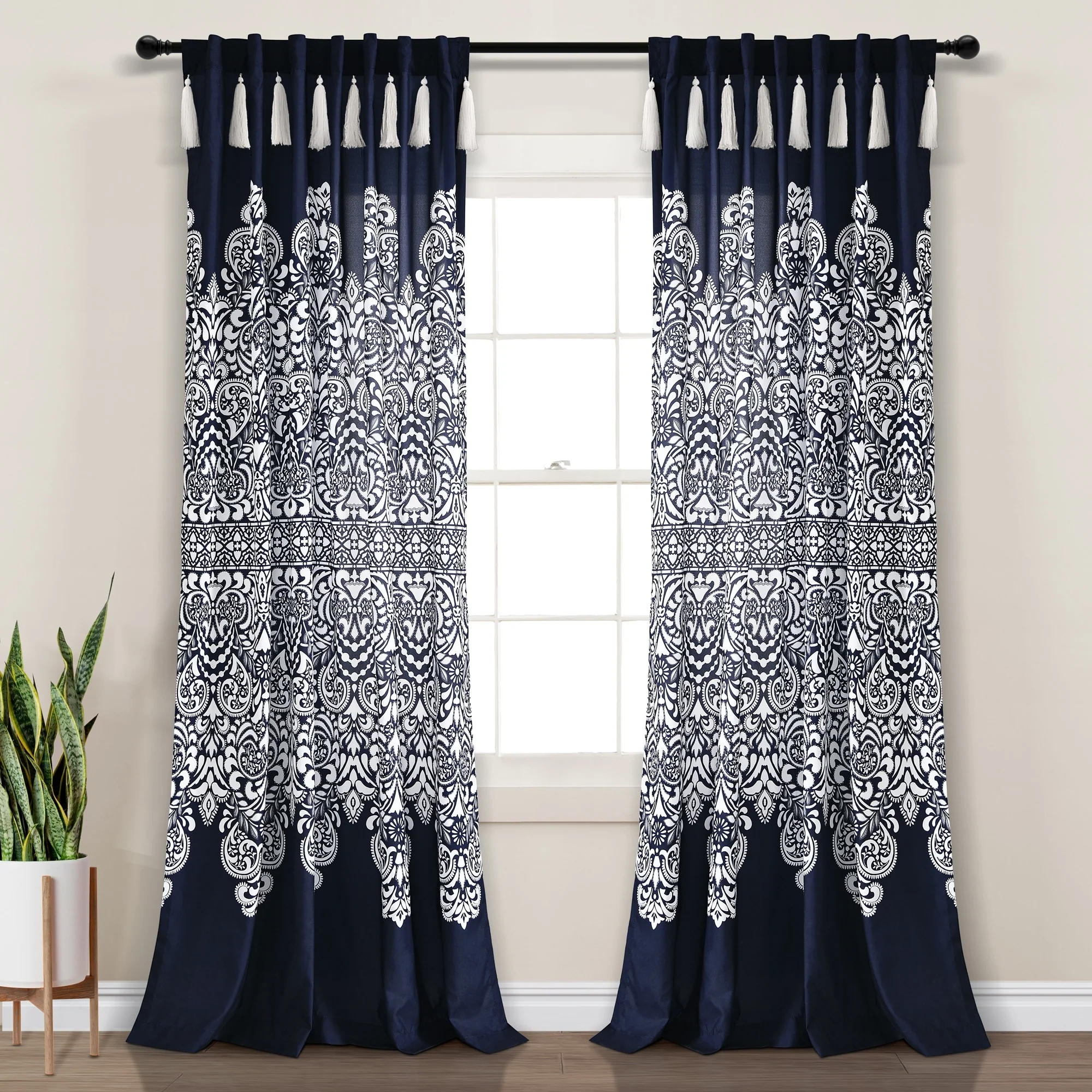 Lush Decor Boho Medallion Window Curtain Panels