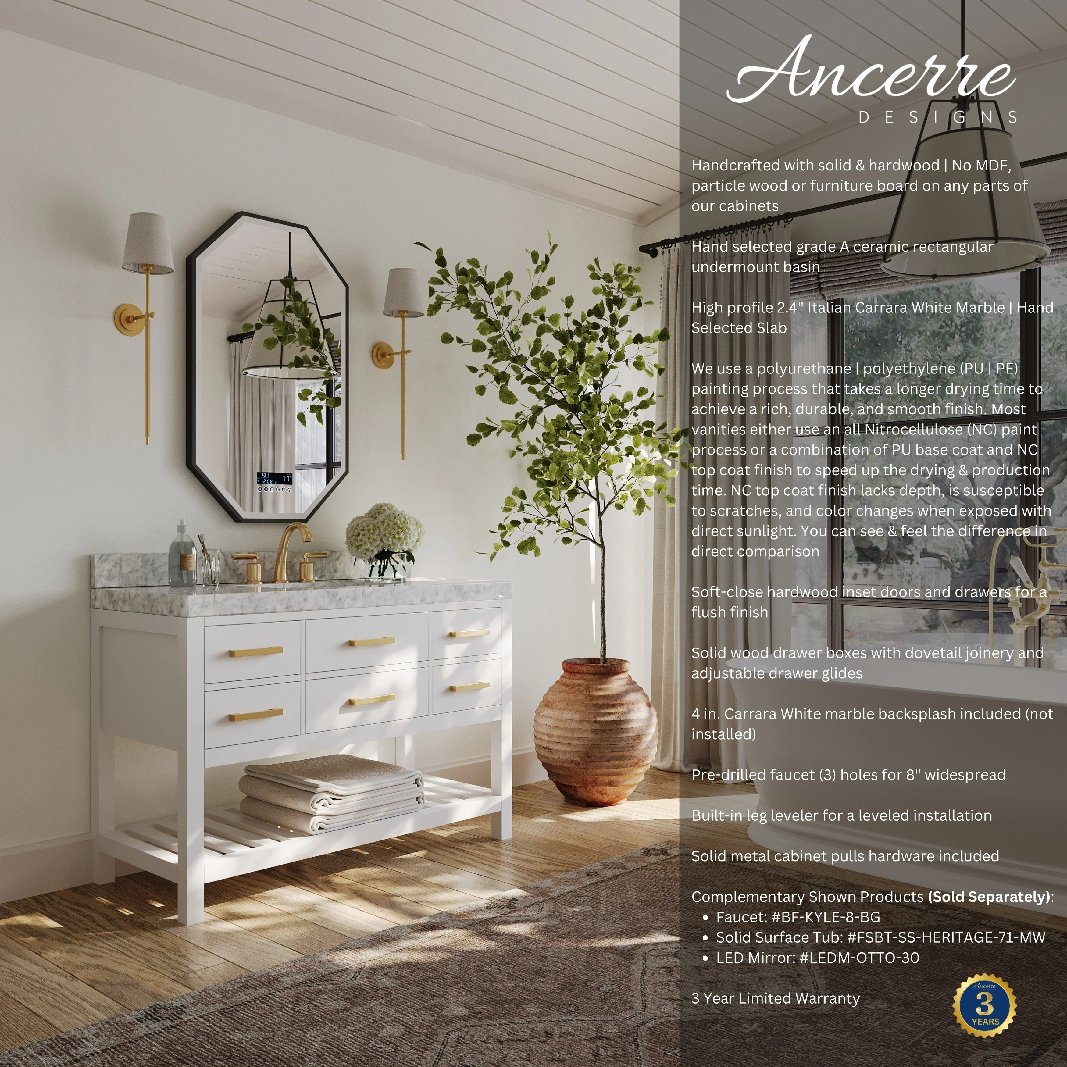 Ancerre Designs Elizabeth Bathroom Vanity Set