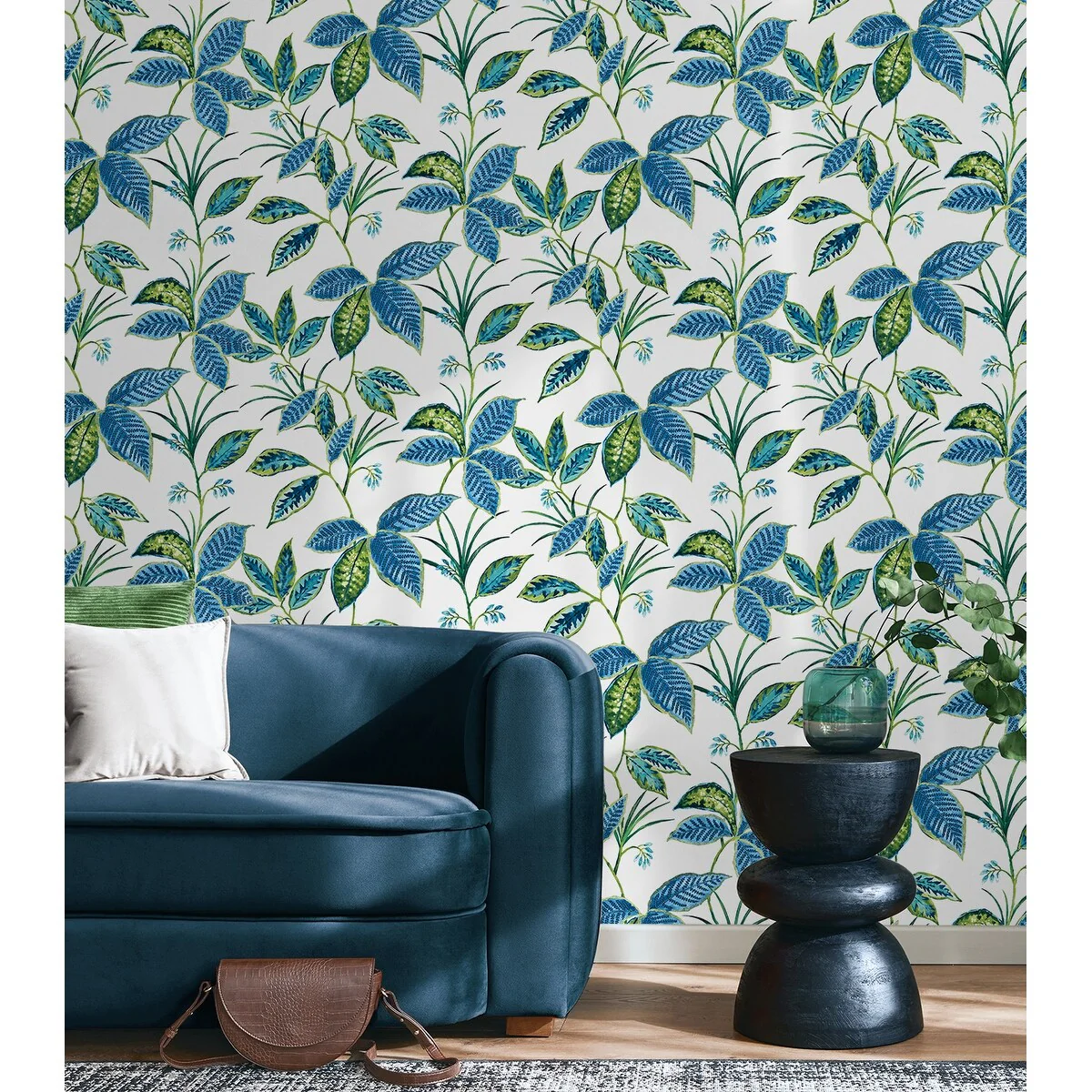 NextWall Boho Leaf Trail Peel and Stick Wallpaper