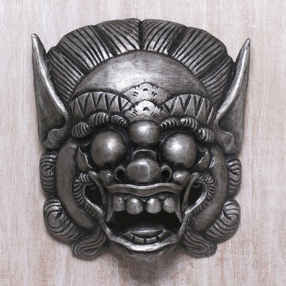 Handmade Barong Celeng Wood Mask (Indonesia)