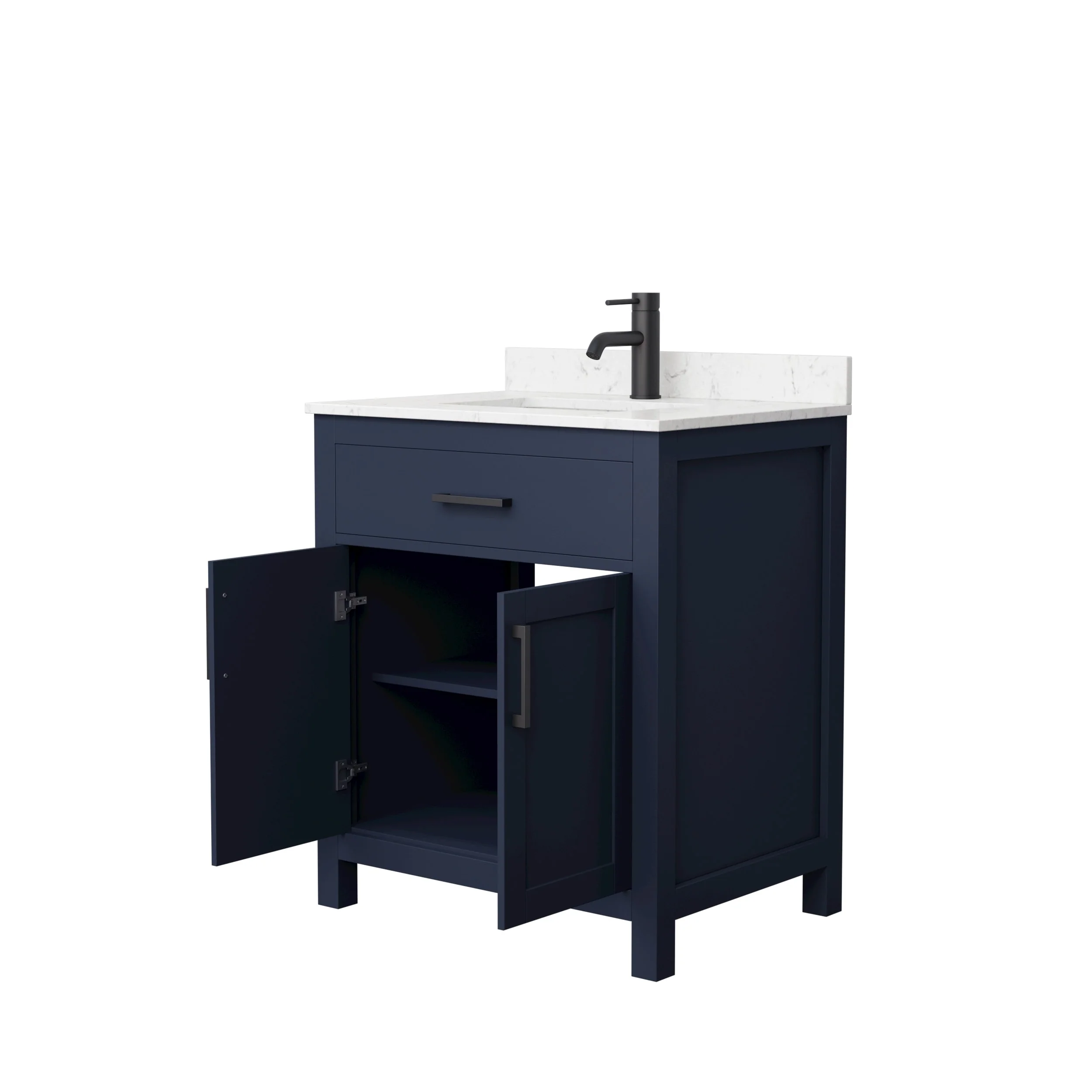 Beckett 30 Inch Single Vanity, Cultured Marble Top