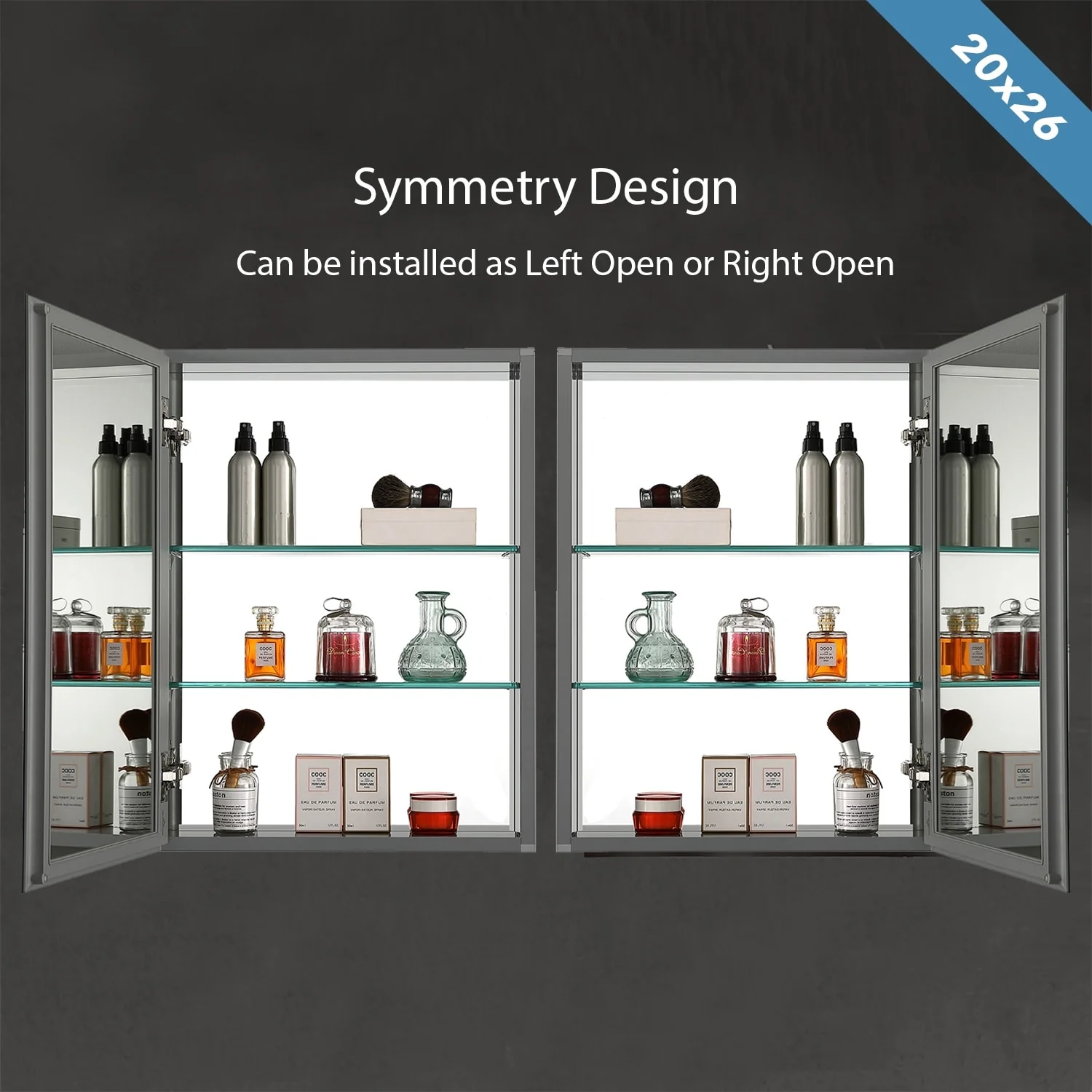 Frameless Aluminum Bathroom Mirror Medicine Cabinet