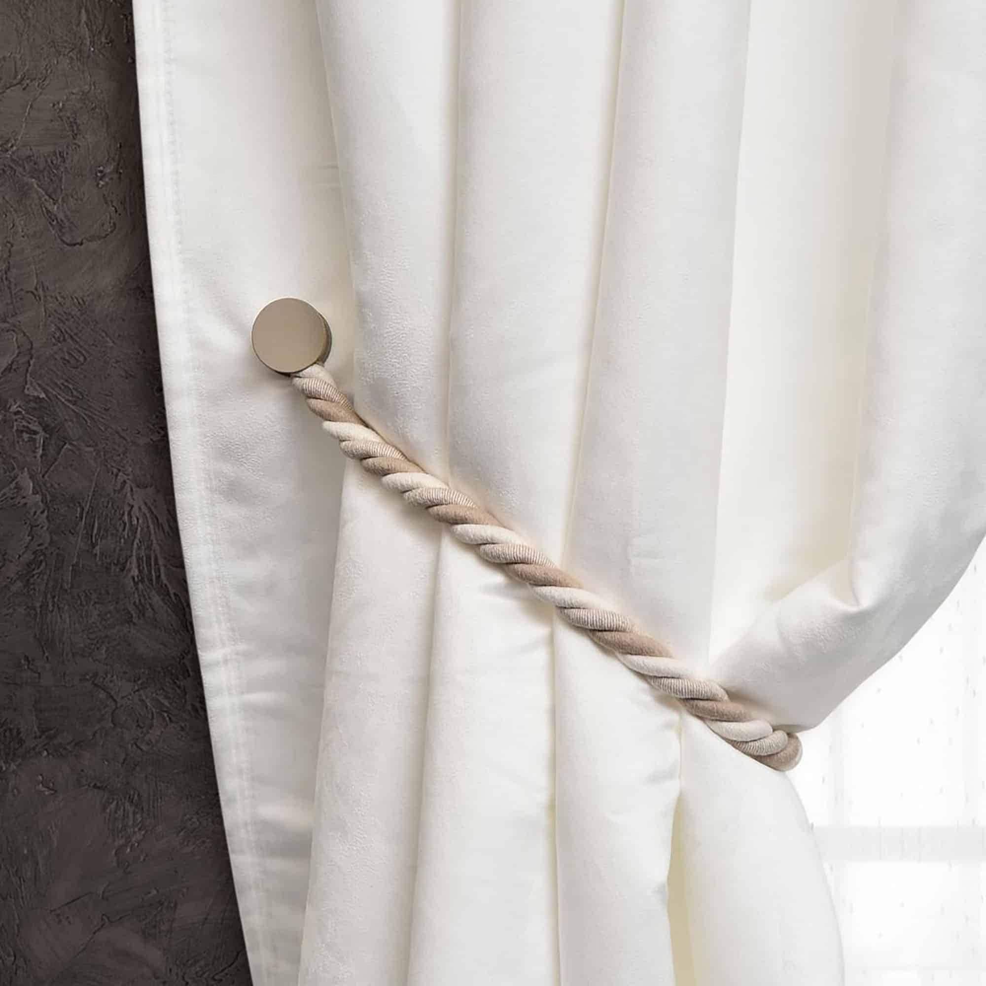 Magnetic Braided Cord Curtain Tieback Durable Woven Design Easy Use