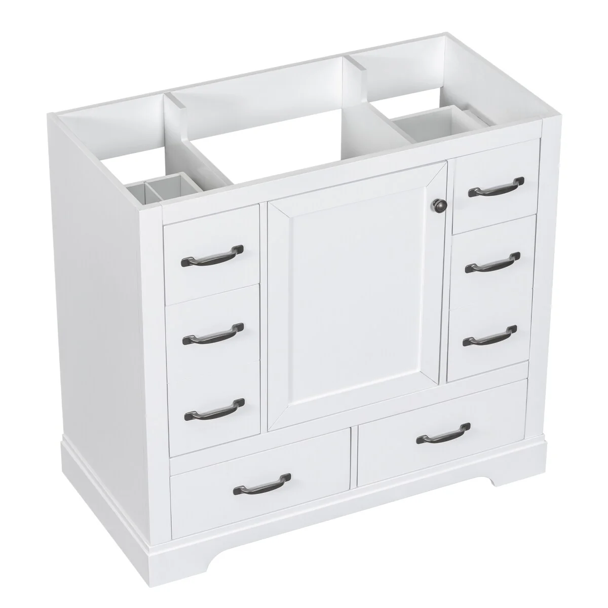 Bathroom Vanity Cabinet with Multi-Functional Drawer and Adjustable Shelf