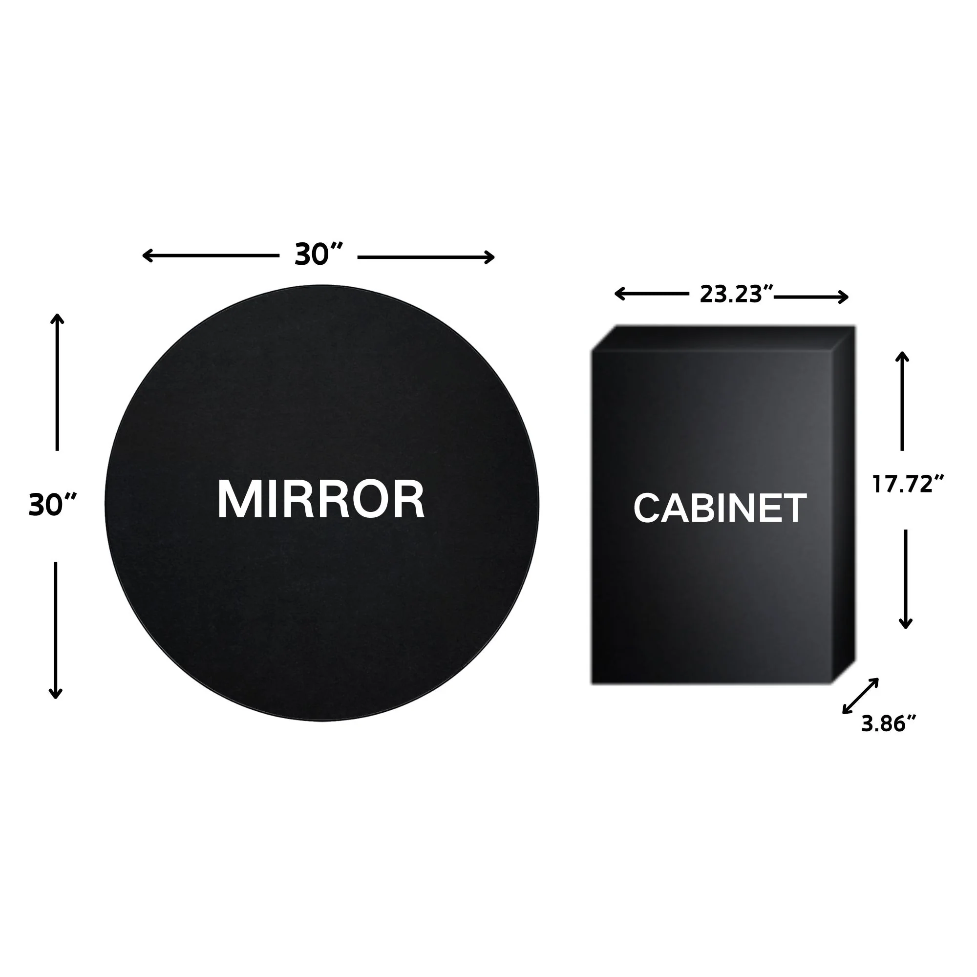 TEHOME Myriel Surface Mount Framed Round Medicine Cabinet with Mirror
