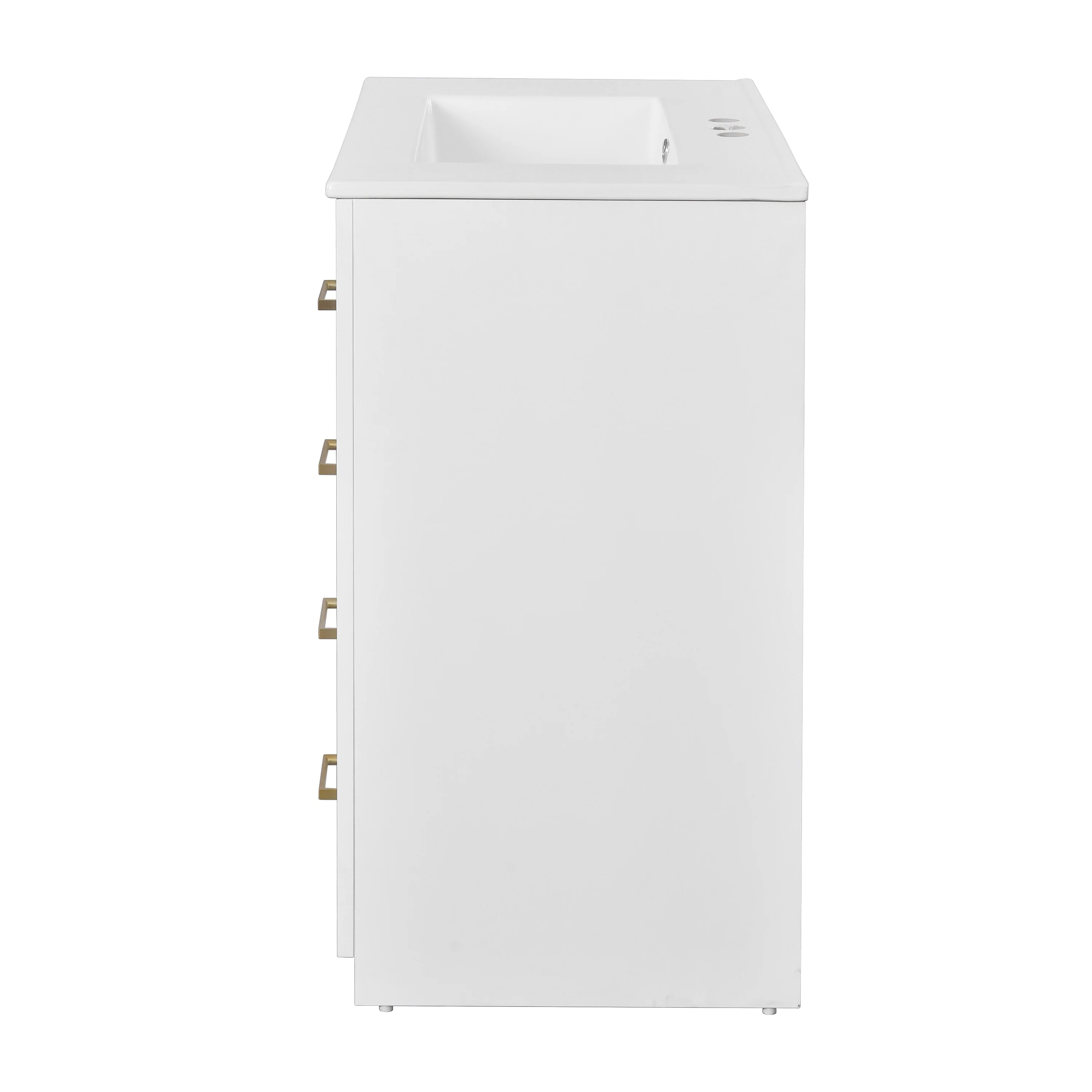 30'' Bathroom Vanity with Ceramic Sink Combo, Bathroom Storage Cabinet Vanity Set with 3 Drawers& Soft Closing Doors