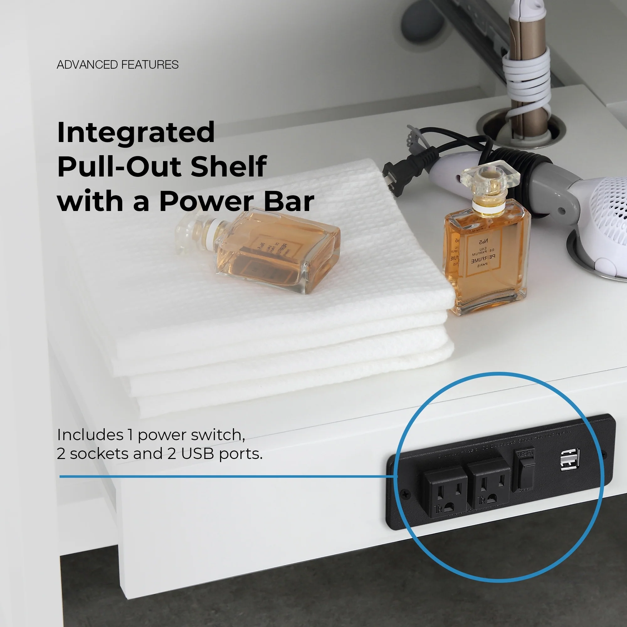 OVE Decors Tahoe 72 White Vanity