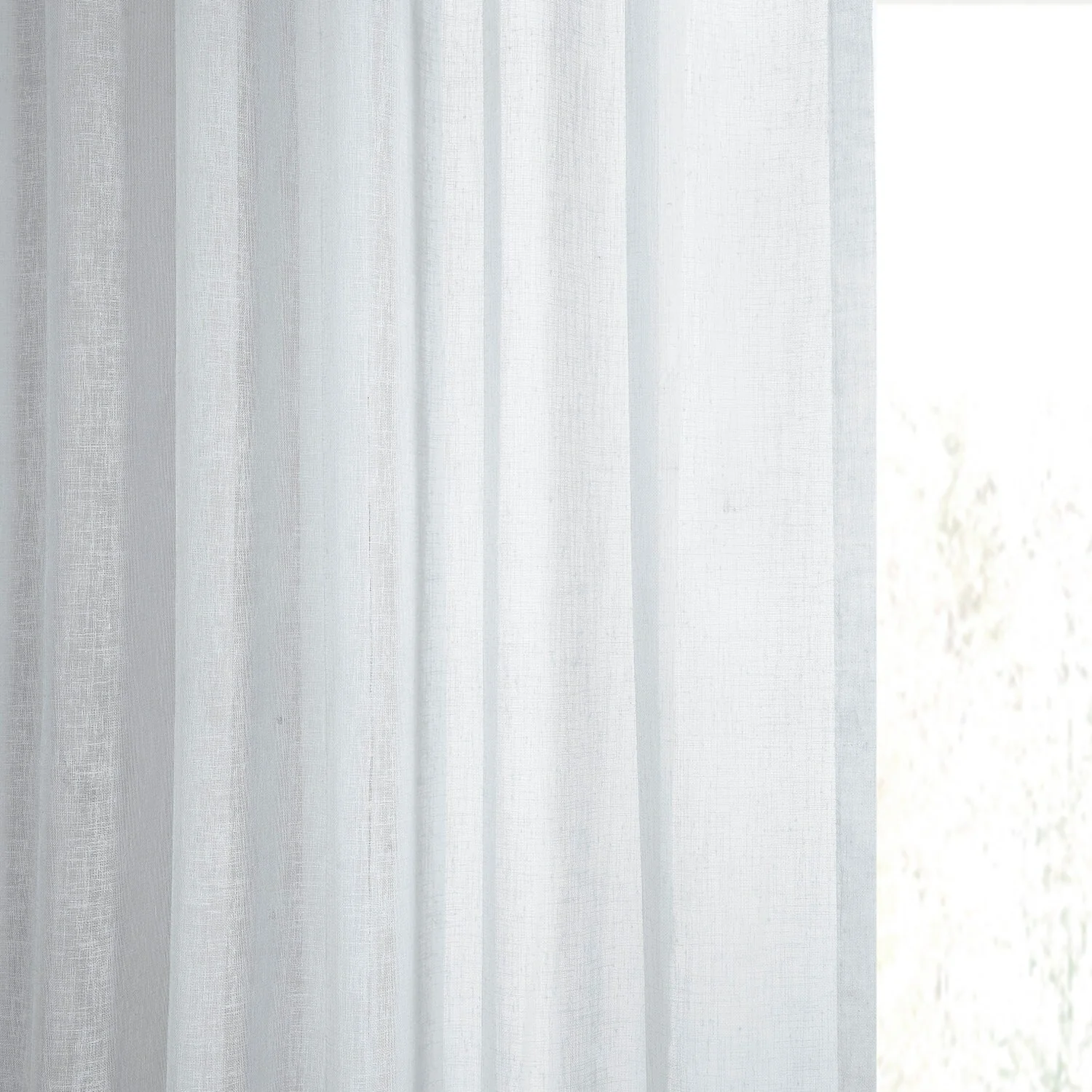Exclusive Fabrics Solid Faux Linen Sheer Curtain (1 Panel)