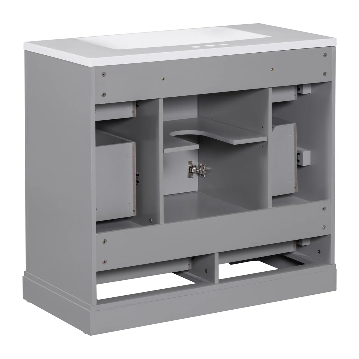 Bathroom Vanity Cabinet with Multi-Functional Drawer and Adjustable Shelf