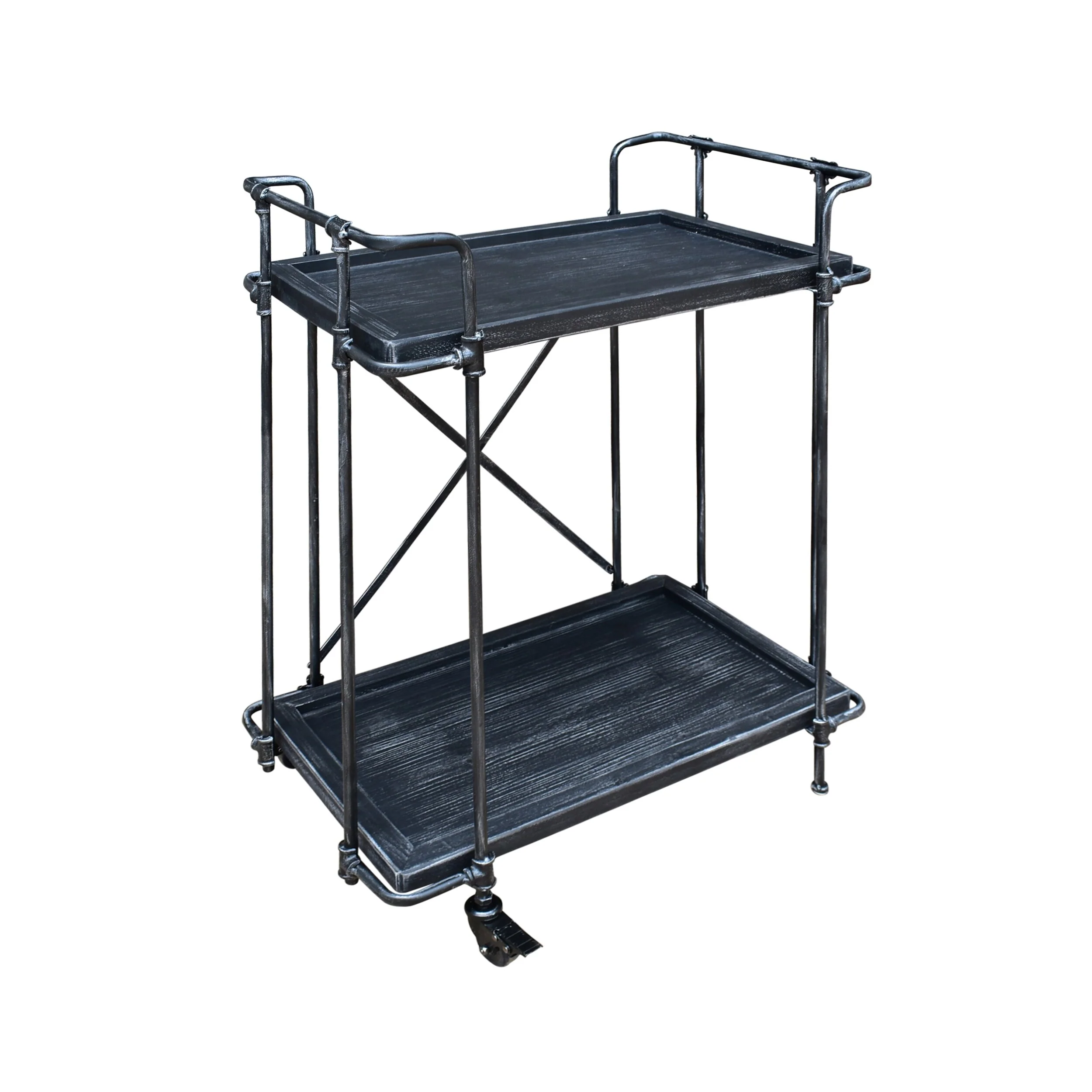 Eden Outdoor Industrial Firwood and Iron Bar Cart by Christopher Knight Home - 28.00