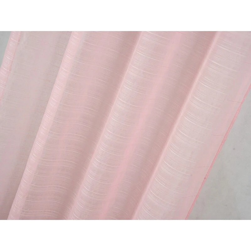 Erica Striped Doily Single Grommet Curtain Panel - (1x) 54 x 90 in. - (1x) 54 x 90 in.