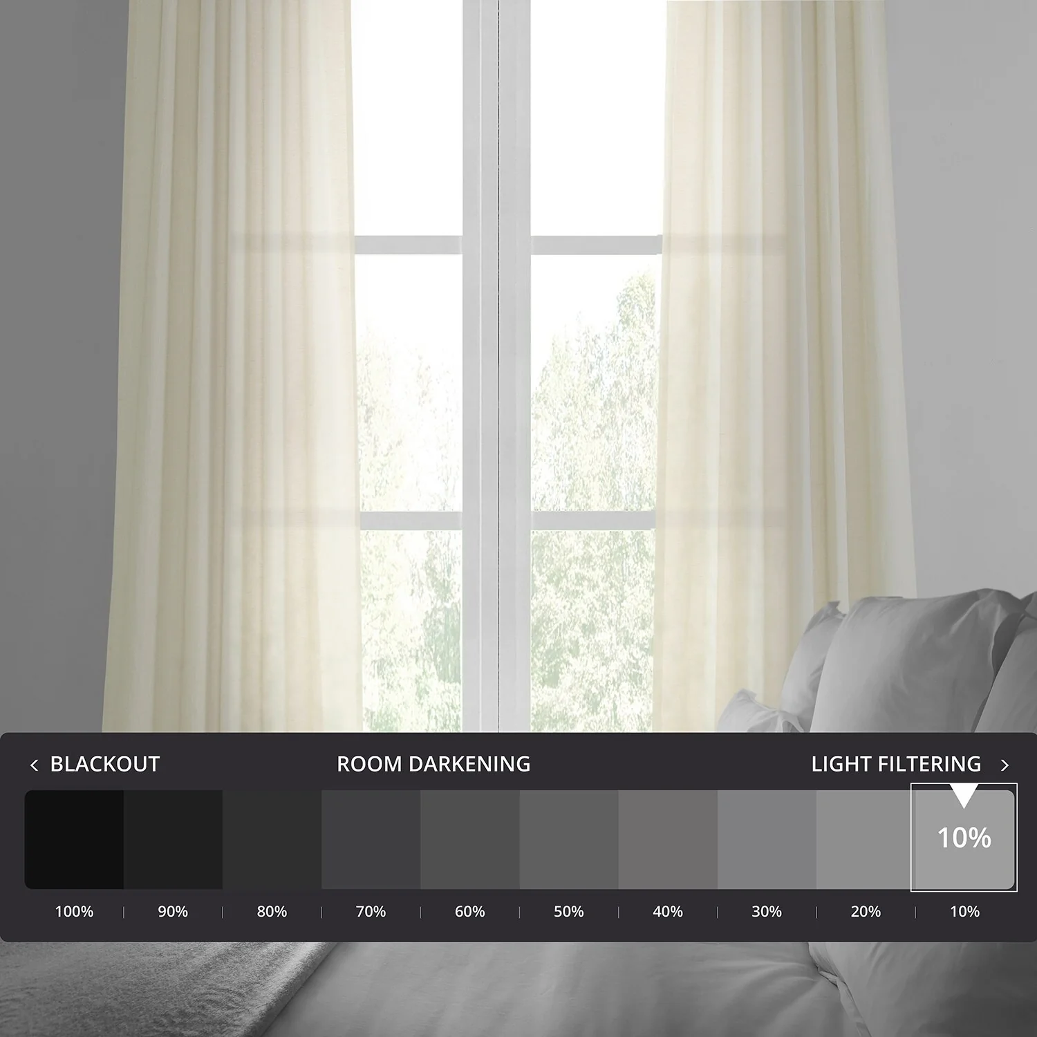 Exclusive Fabrics Signature French Linen Sheer Curtain (1 Panel)