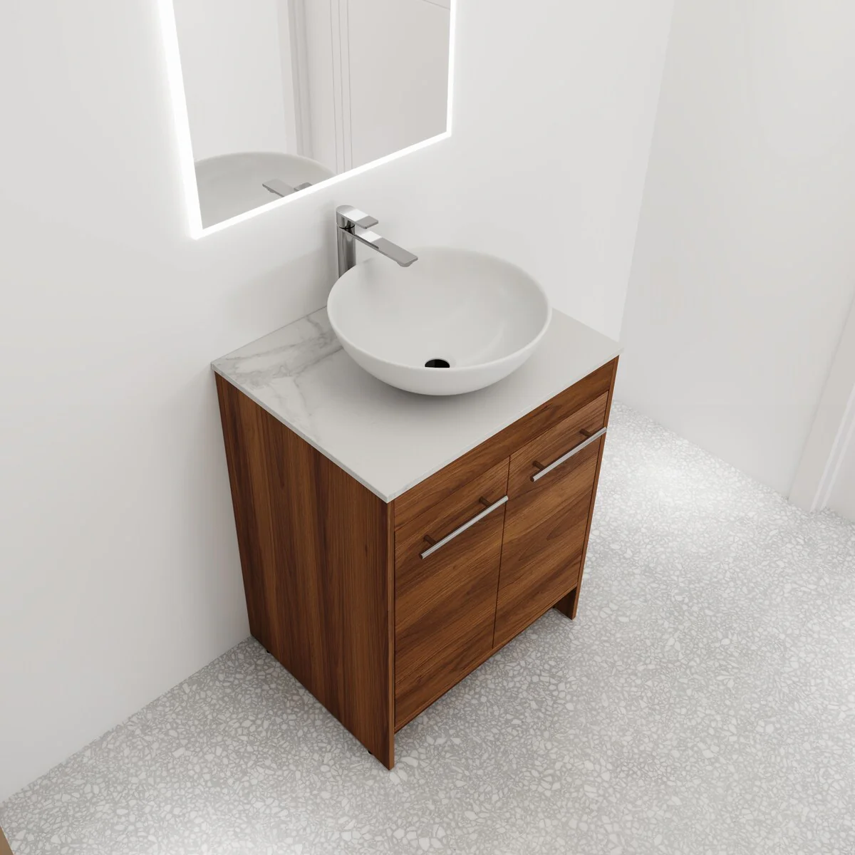Bathroom Vanity With Sink In 24/36/48/60 Inch, Freestanding Bathroom Vanity With Soft Close Door