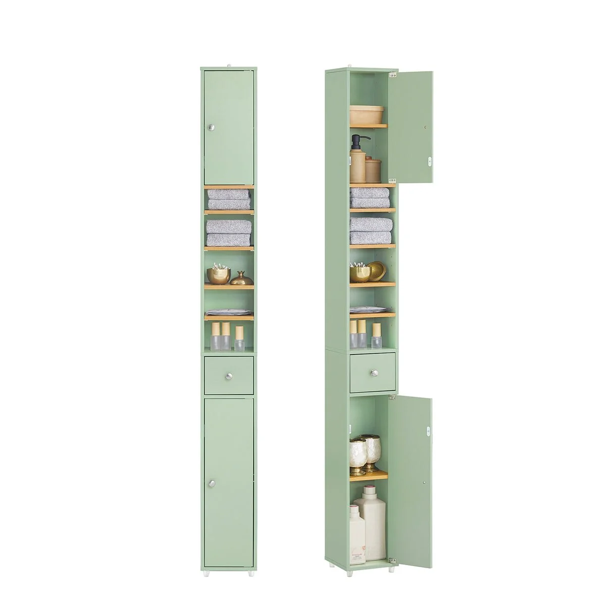 SoBuy BZR34-W, Bathroom Tall Cabinet Cupboard Storage Cabinet