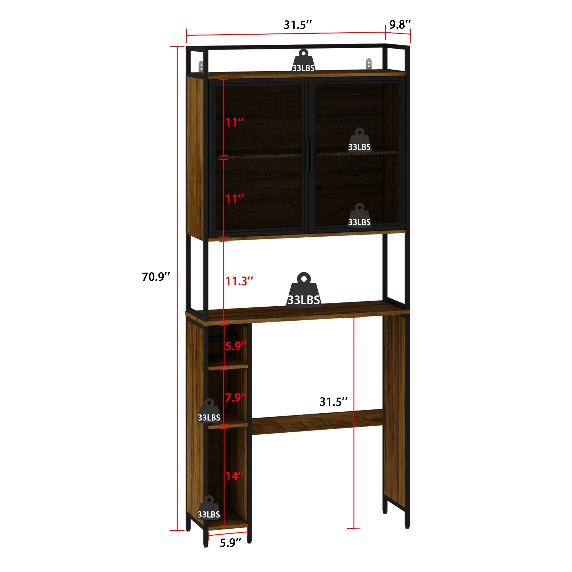 Over The Toilet Storage Shelf,Over-The-Toilet Organizer Rack,Bathroom