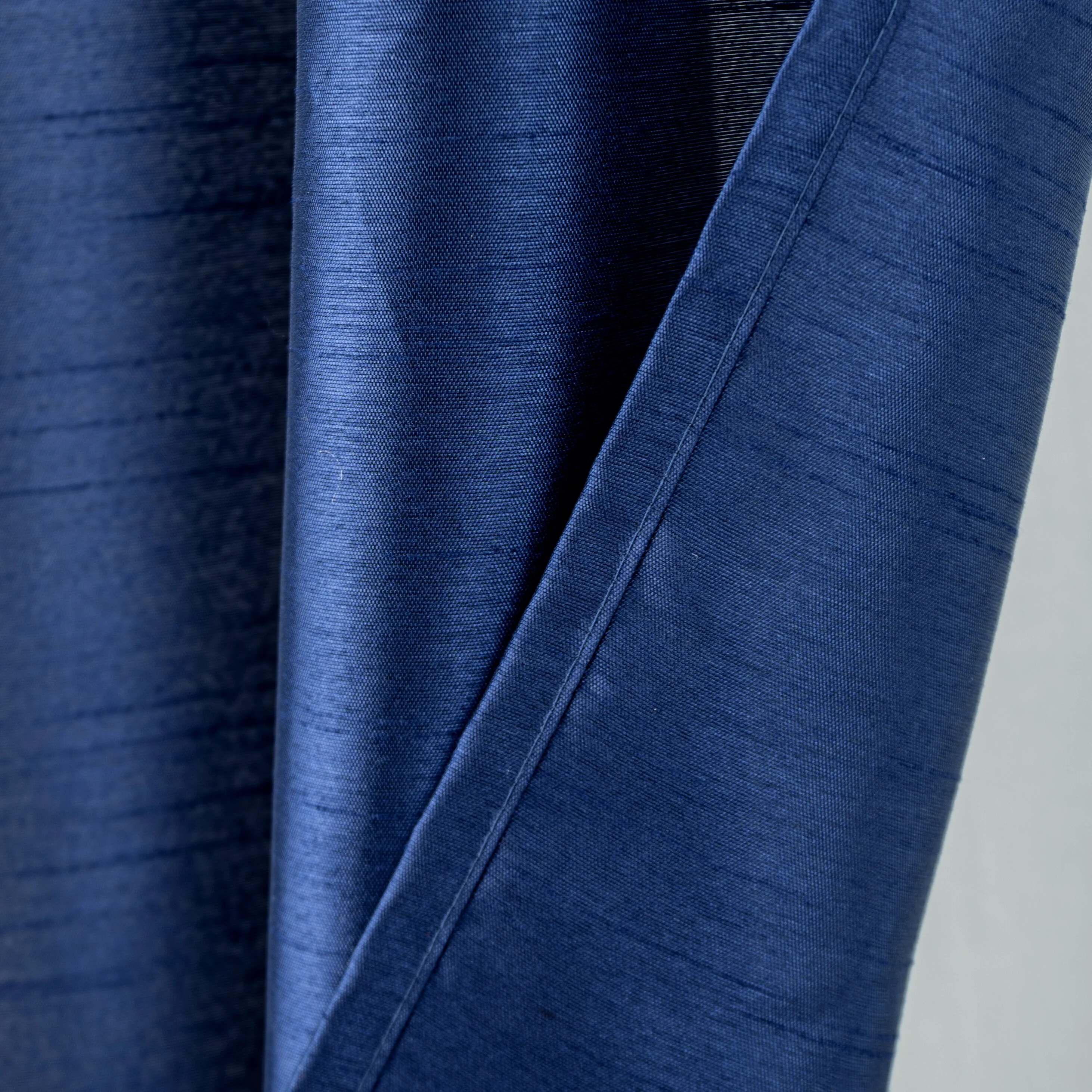 Nancy Faux Silk Window Curtain Panel Set