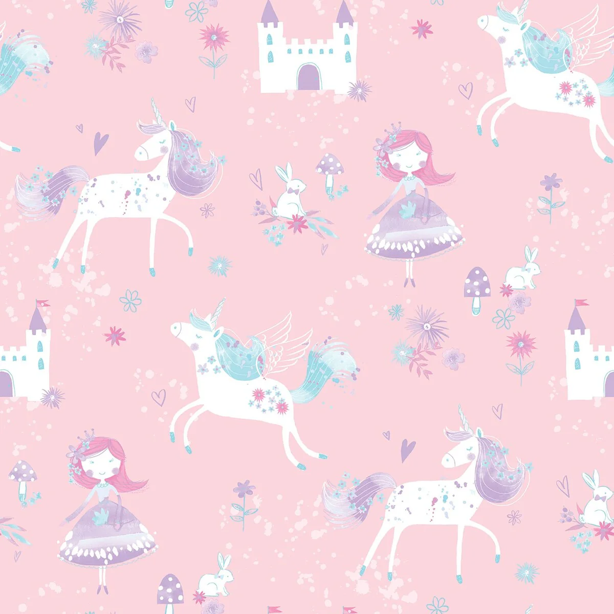 Galerie Wallcoverings Just 4 Kids 2 Unicorn Fairytale Non-woven Matte Wallpaper Roll