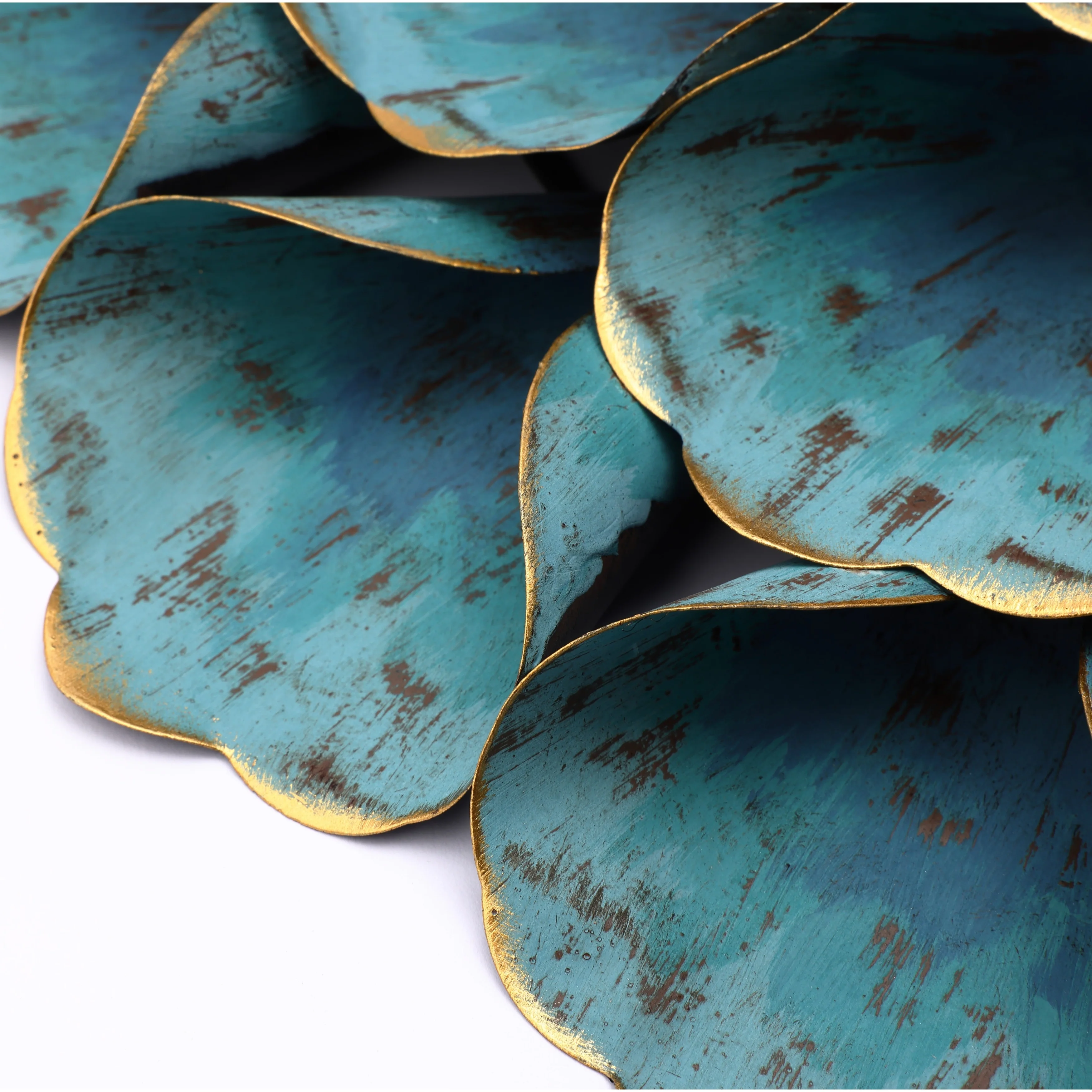 Carson Carrington Mjugg Teal Metal Flower Wall Art
