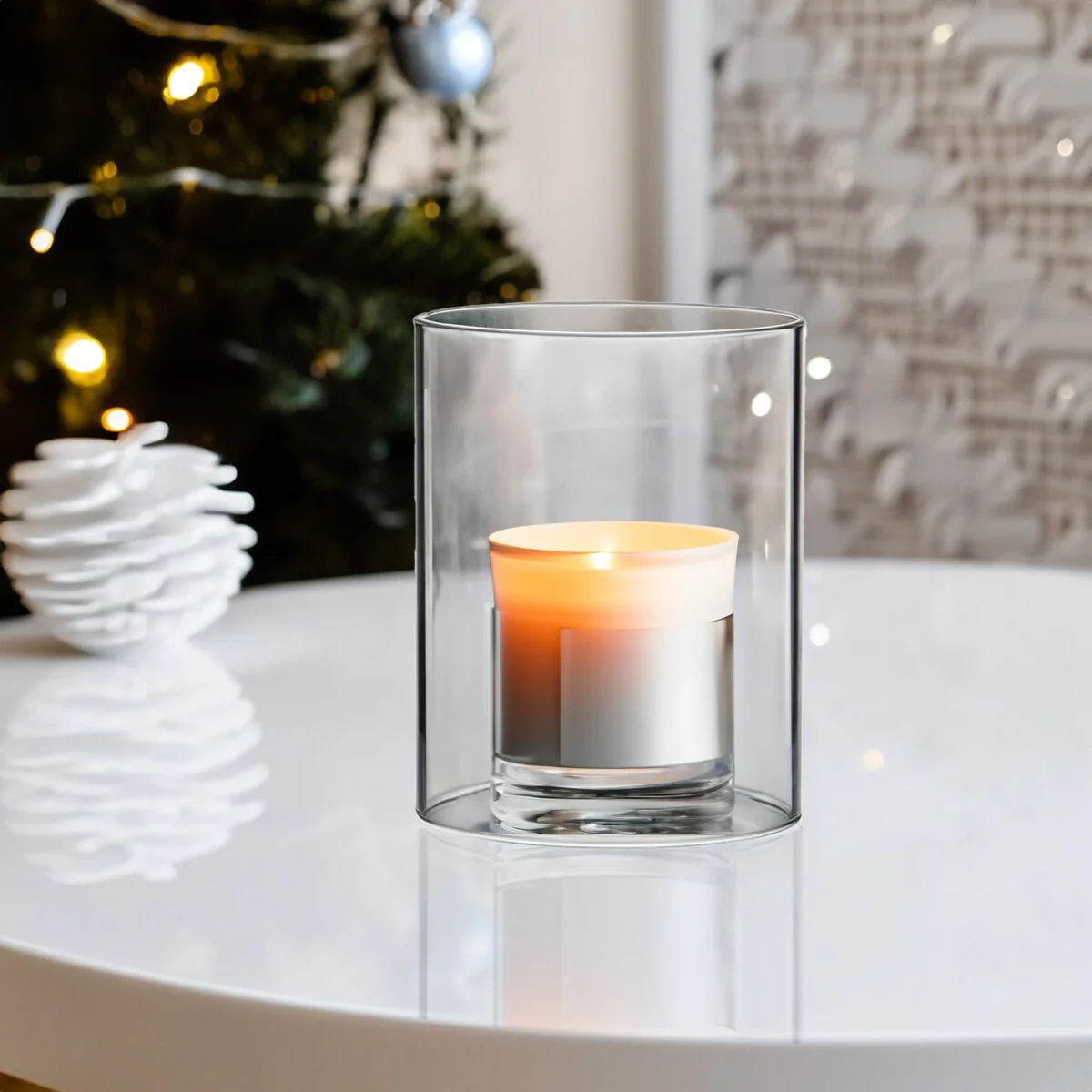 Clear Glass Cylinder Hurricane Chimney Tube, Candle Cover - 1 Piece