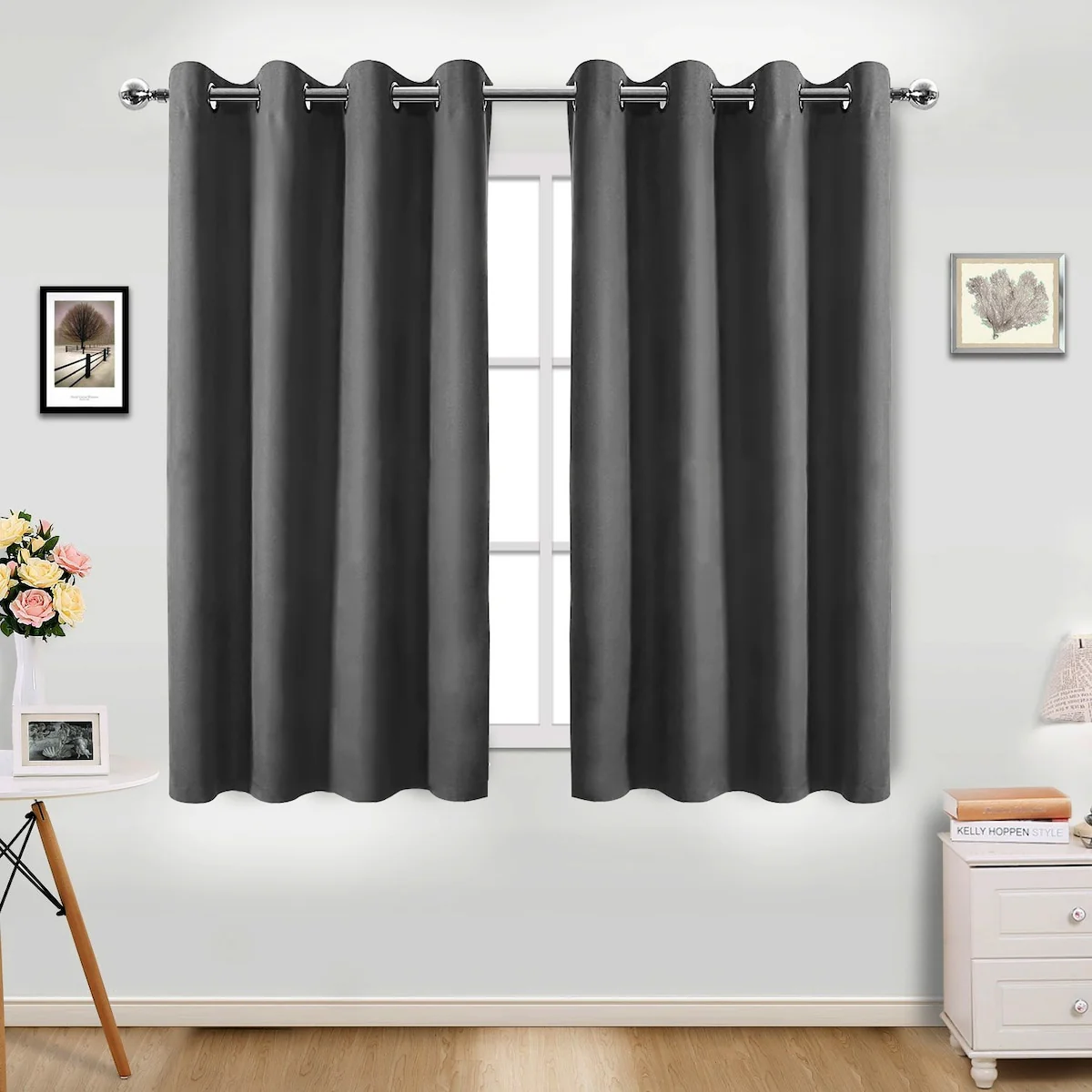 Pro Space Room Solid Grommet Top Curtain Insulated Thermal Blackout Window Drape (1 Panel)