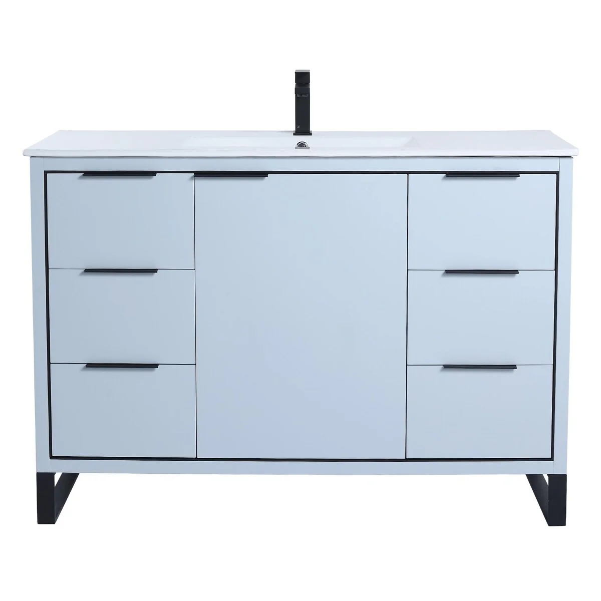 Fine Fixtures Opulence Collection Bathroom Vanity with White Ceramic Sink