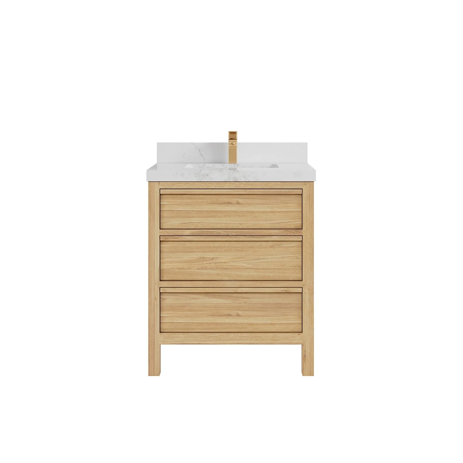 Willow Collections 30 in. W x 22 in. D Elizabeth Solid Teak Wodd Single Sink Bathroom Vanity with Countertop