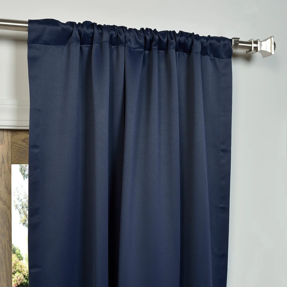Exclusive Fabrics Eclipse Blue Room Darkening Curtain Panel Pair (2 Panels)