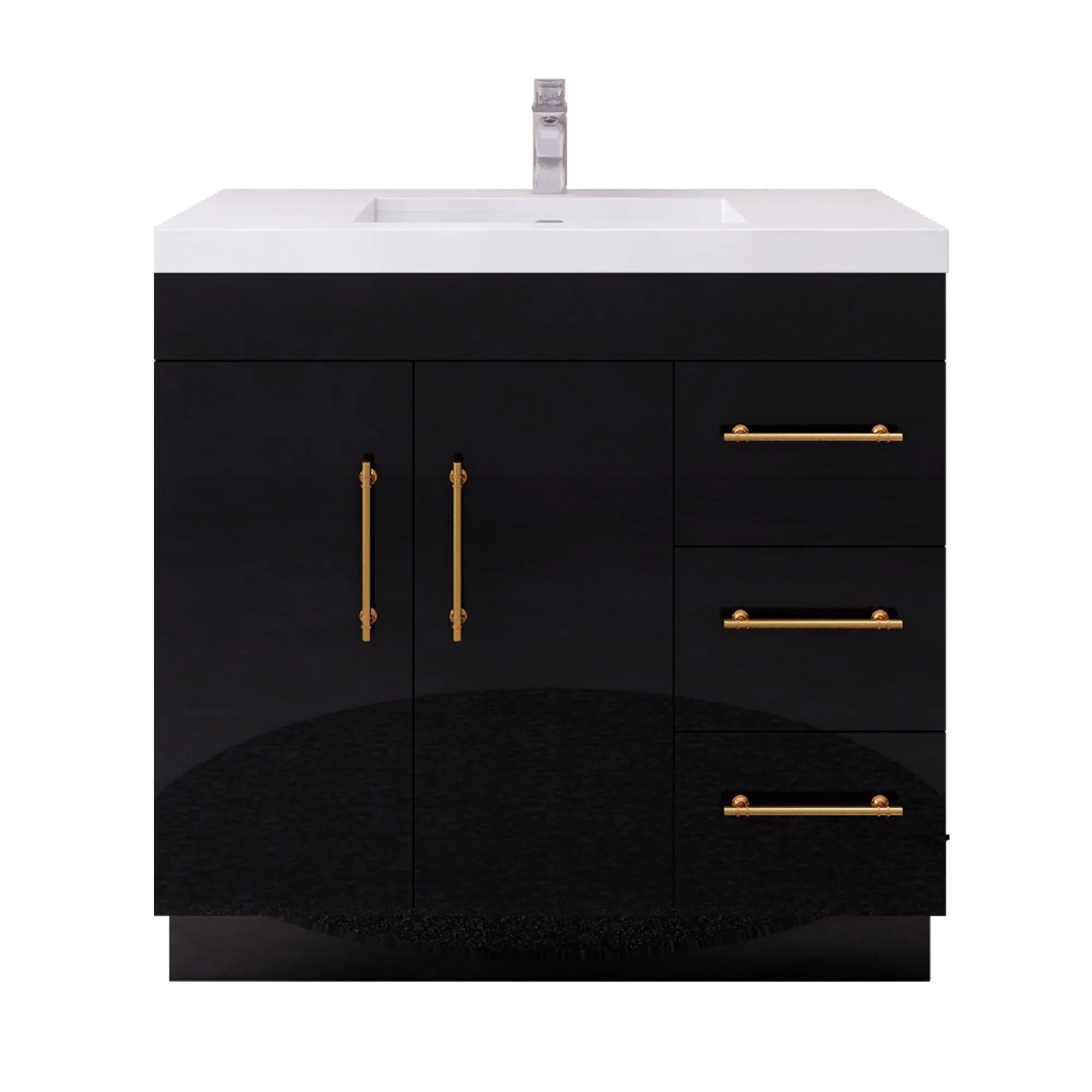 Eliza 36 Freestanding Vanity (Right Drawers) with Single Sink