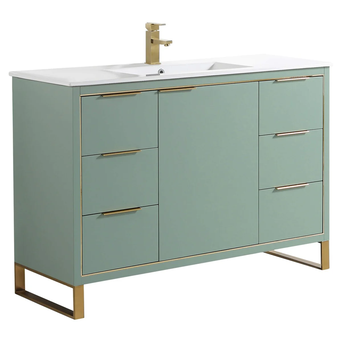 Fine Fixtures Opulence Collection Bathroom Vanity with White Ceramic Sink