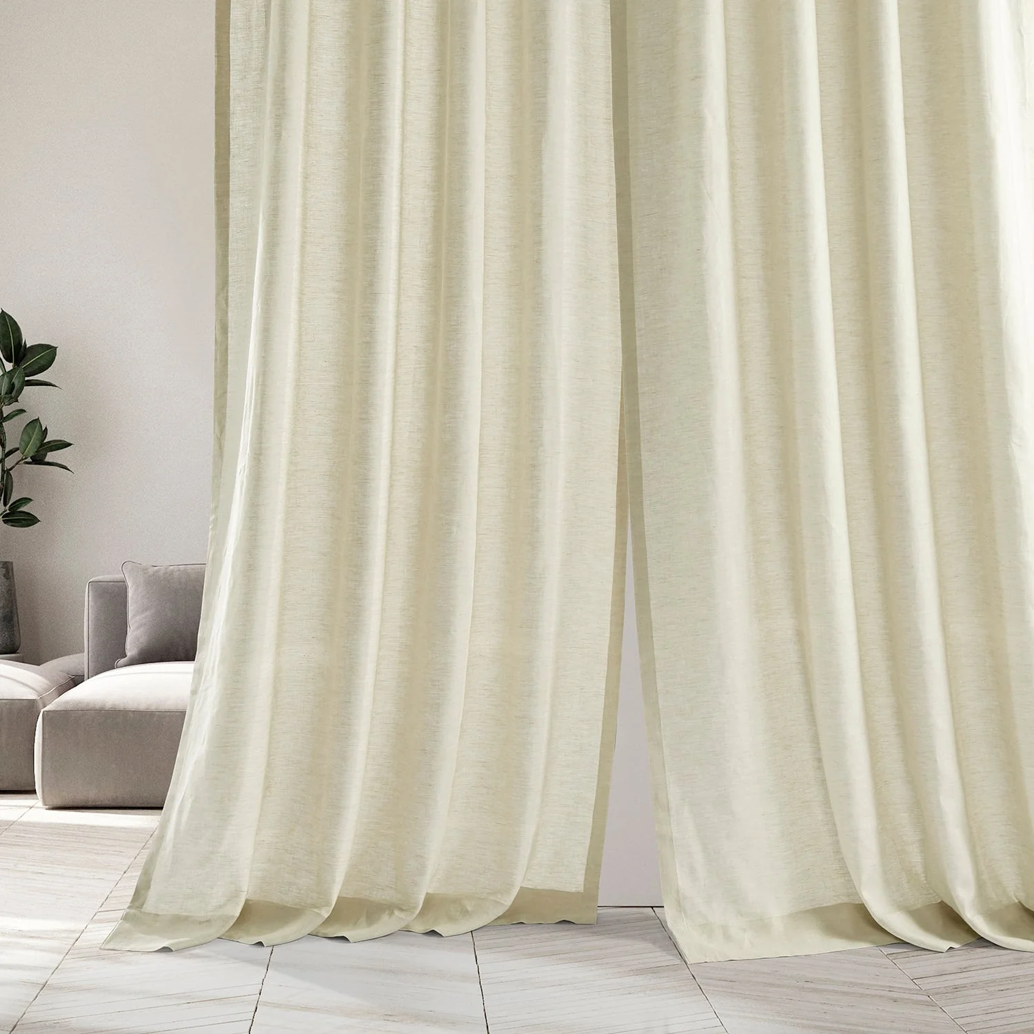 Exclusive Fabrics Signature French Linen Sheer Curtain (1 Panel)