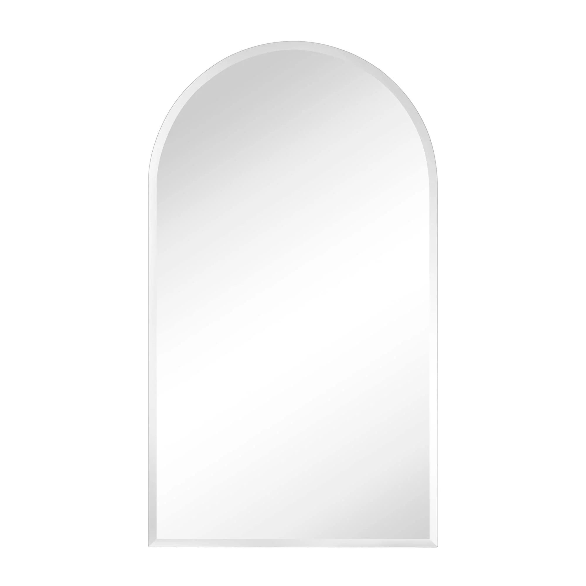 TEHOME Surface and Recessed Mount Frameless Arched Bathroom Medicine Cabinet with Mirror