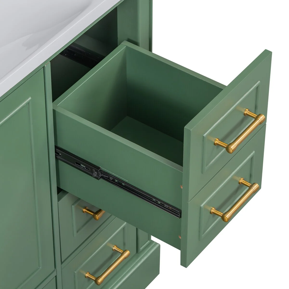 Bathroom Cabinet with Two Doors and Four Drawers